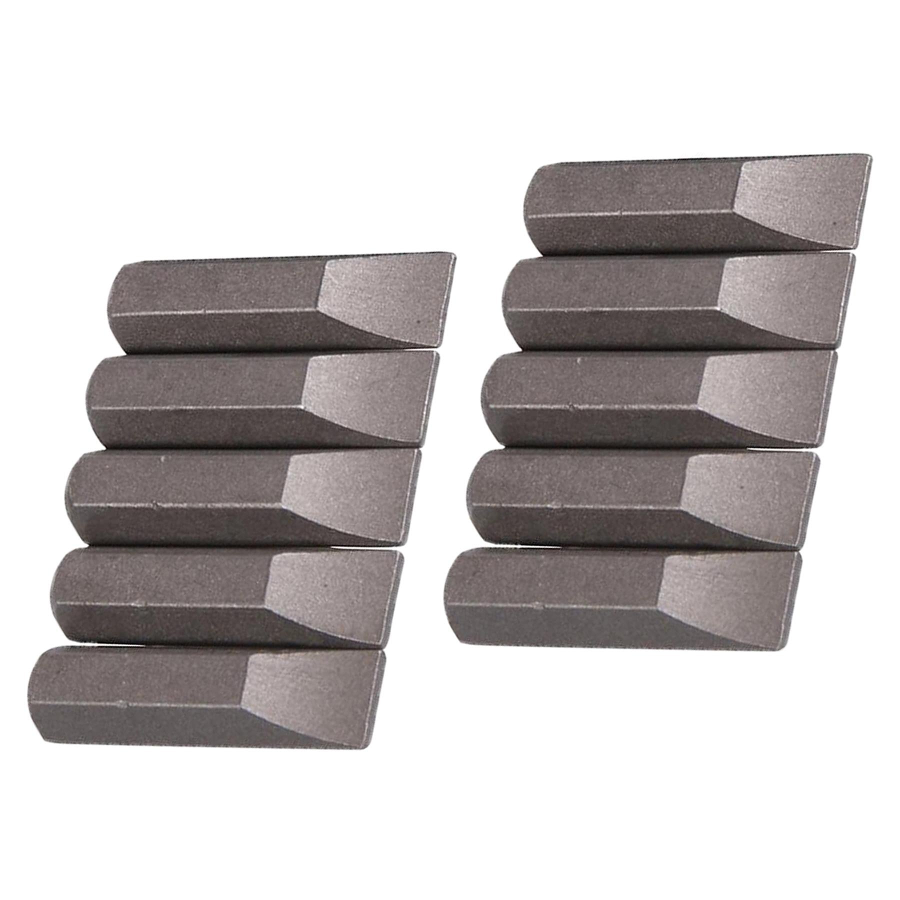Slotted Screwdriver Bits 7mm CRV Chrome Vanadium Steel 1/4" Hex Drive 10Pcs