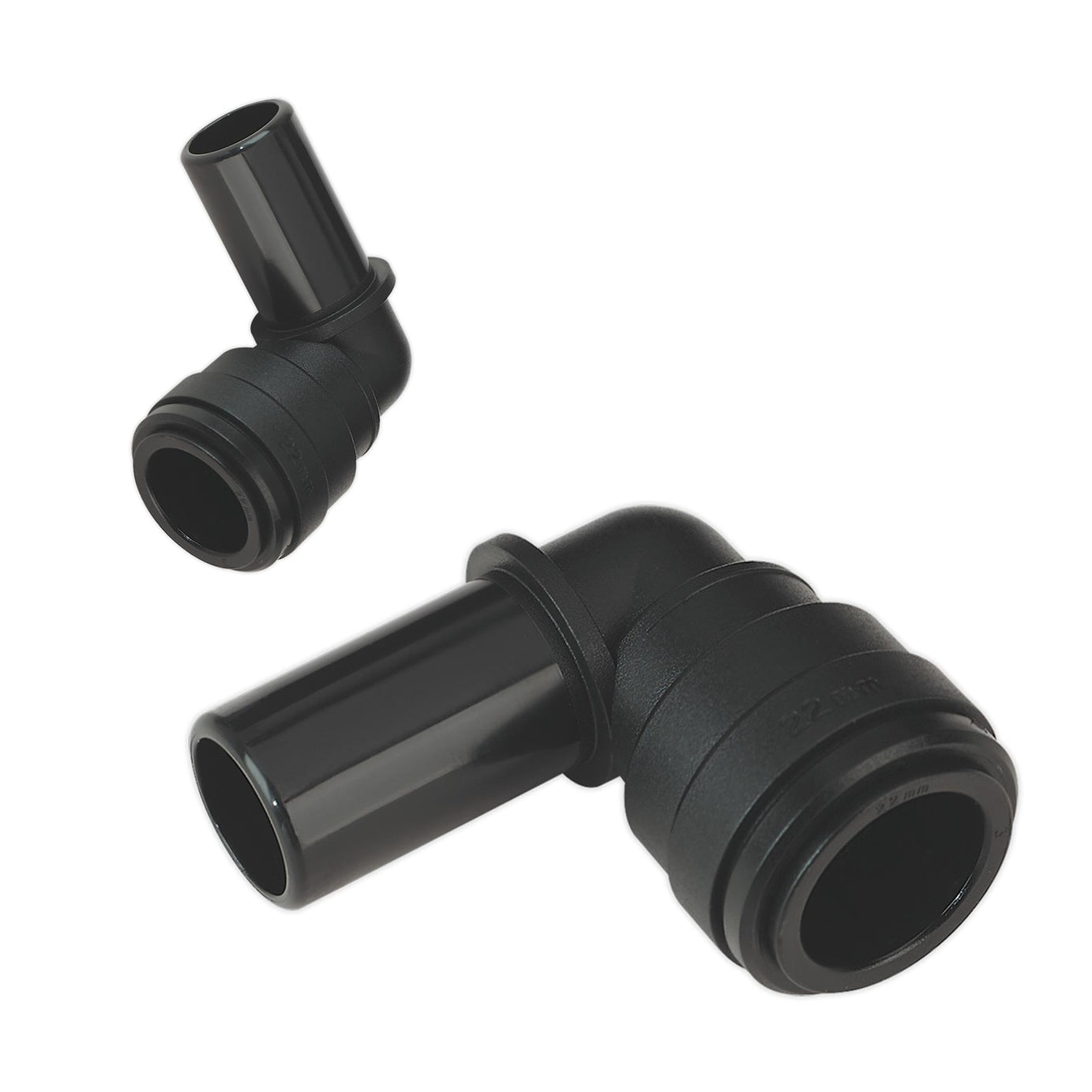Sealey Stem Elbow 22mm Pack of 2 (John Guest Speedfit - PM222222E)