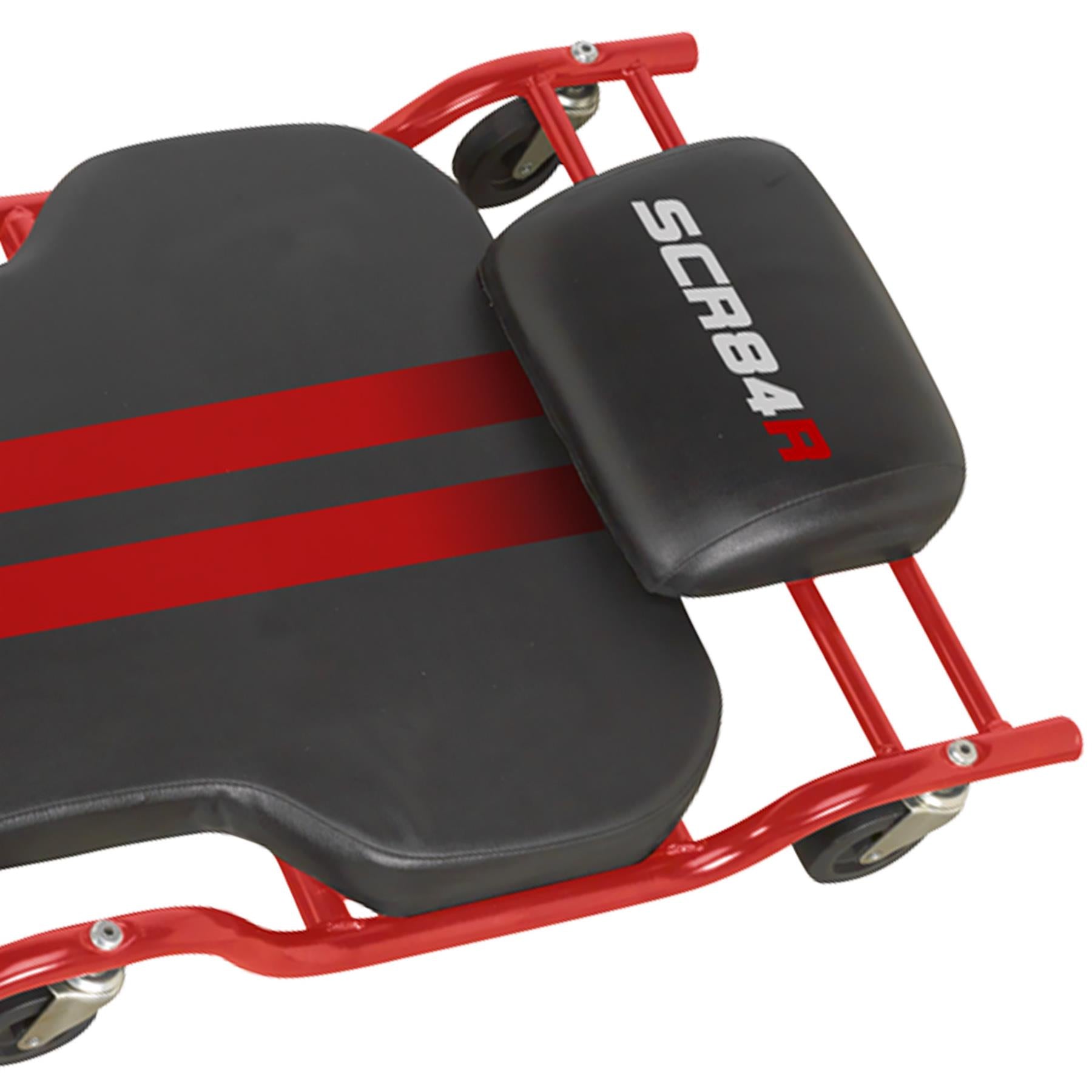 Sealey Steel Creeper with 6 Wheels & Headrest Deluxe