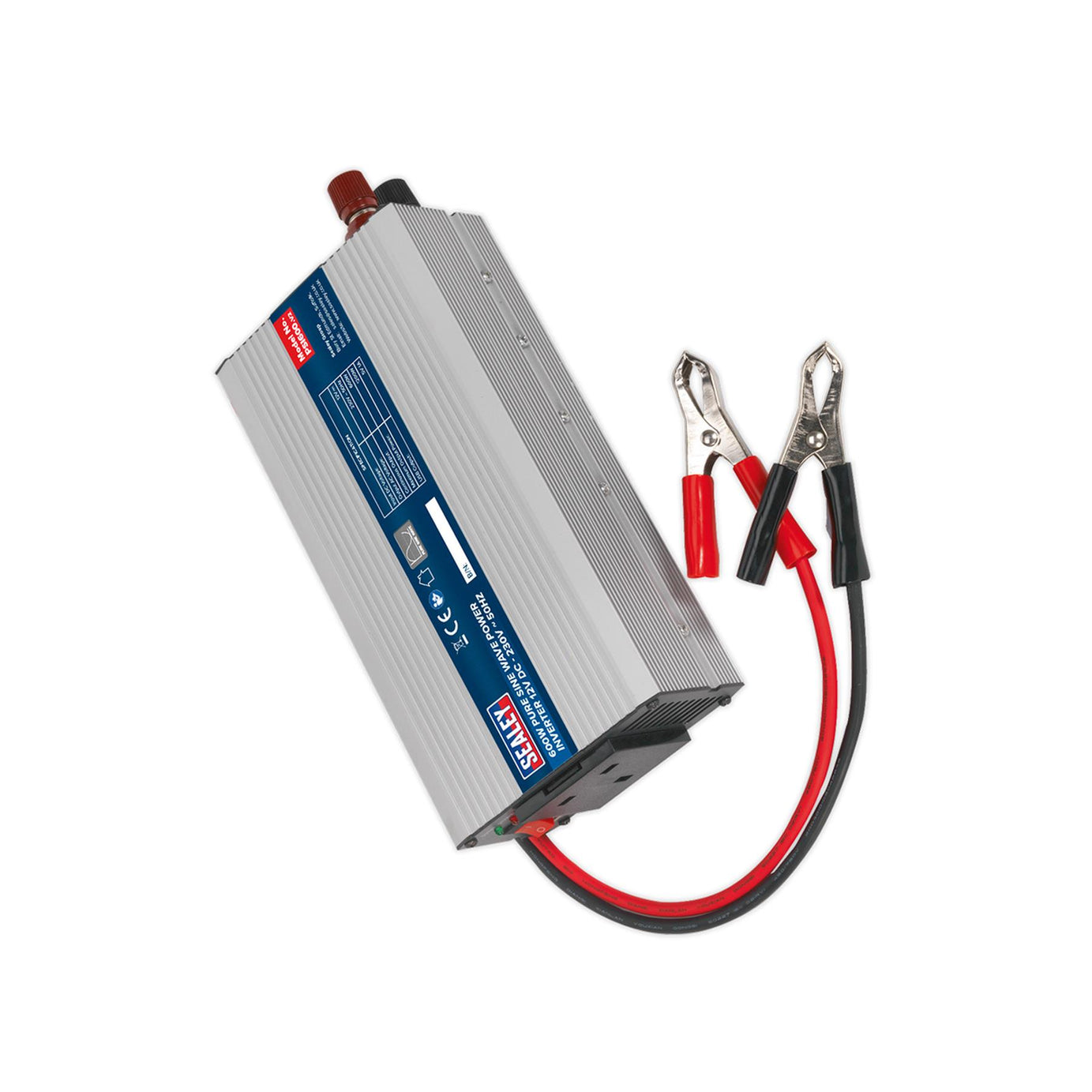 Sealey Power Inverter Pure Sine Wave 600W 12V DC - 230V 50Hz