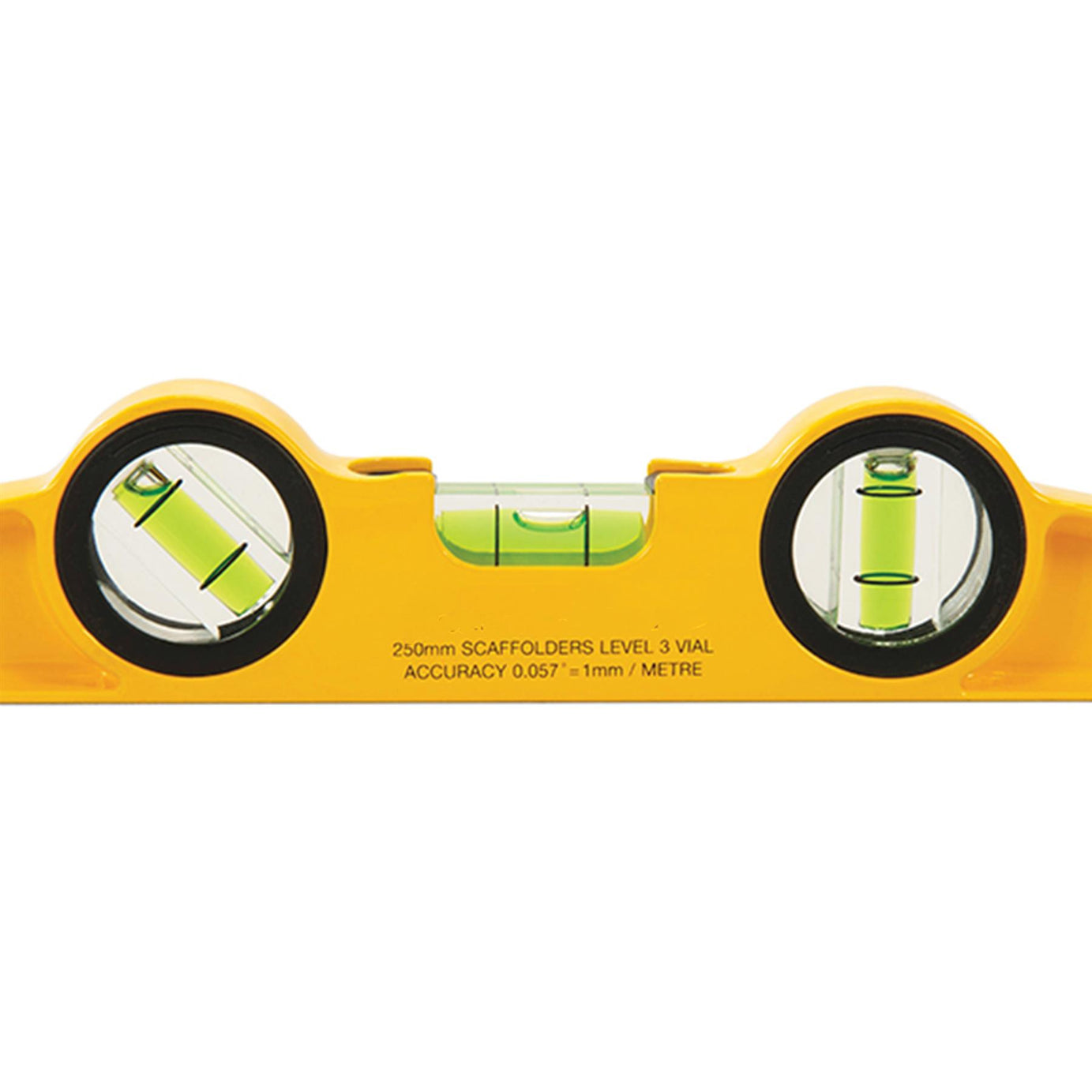 Scaffolders Level 250mm Magnetic Torpedo Pocket Boat 3 Vial Spirit Level