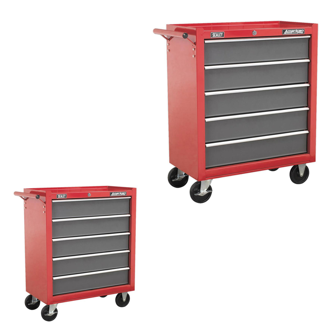 Sealey Rollcab 5 Drawer with Ball Bearing Runners - Red/Grey - AP22505BB