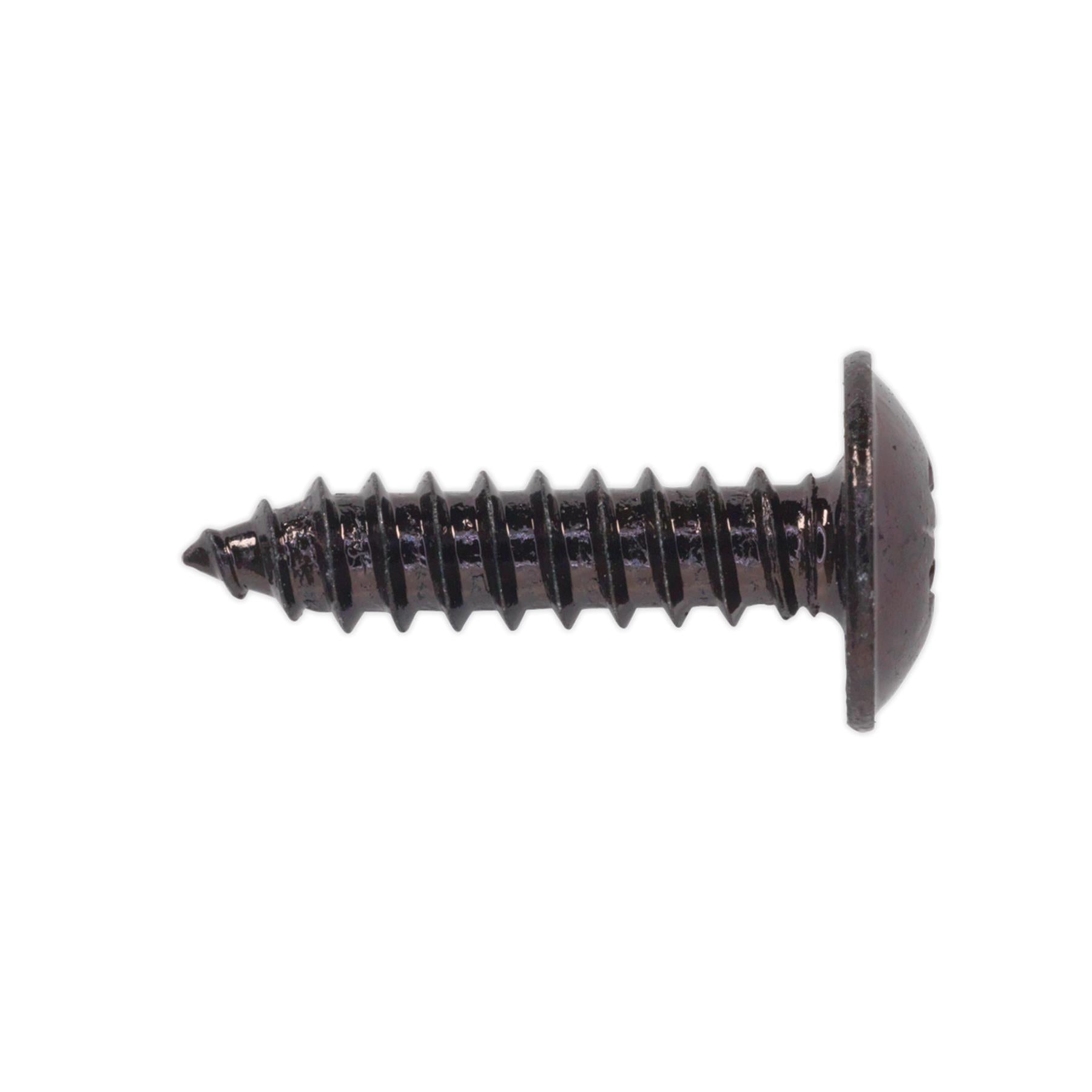 Sealey Self Tapping Screw 4.8 x 19mm Flanged Head Black Pozi Pack o