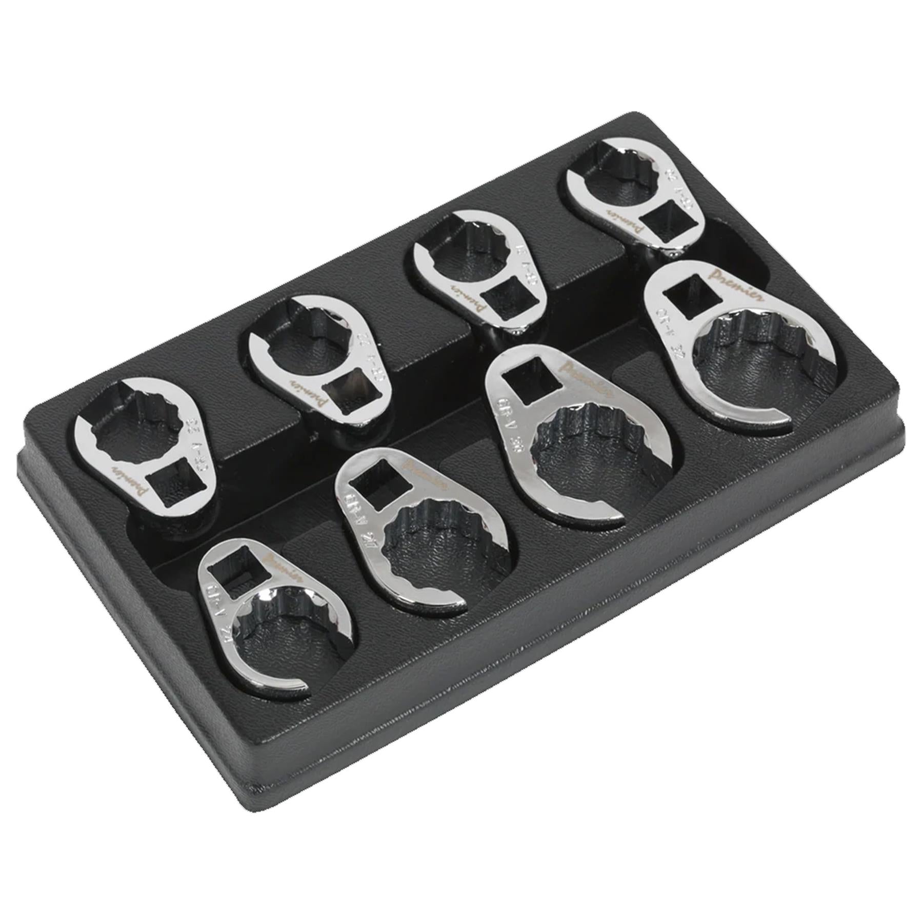 Sealey Crow's Foot Spanner Set 8pc 1/2"Sq Drive Metric