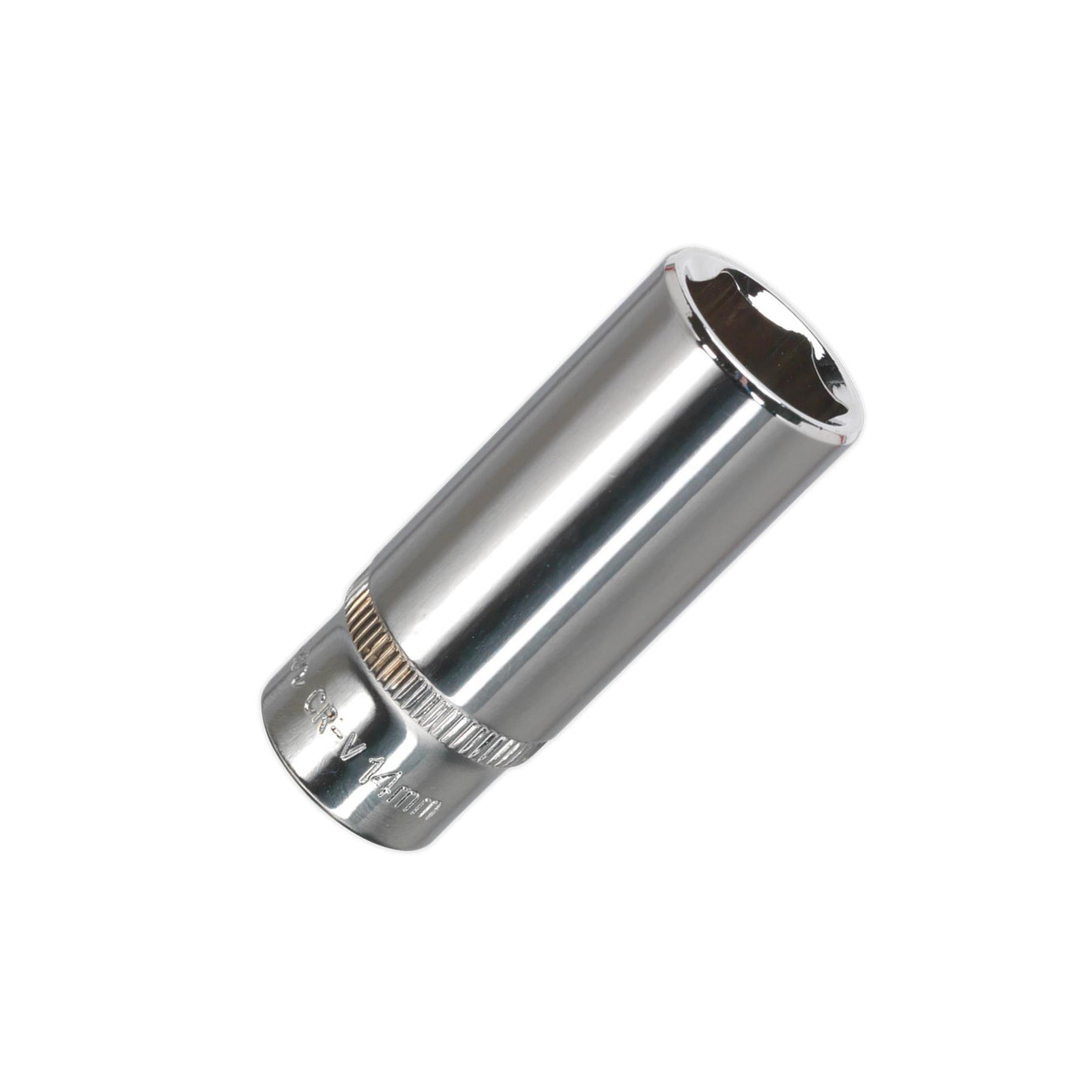 Sealey WallDrive Socket 14mm Deep 1/4"Sq Drive Fully Polished