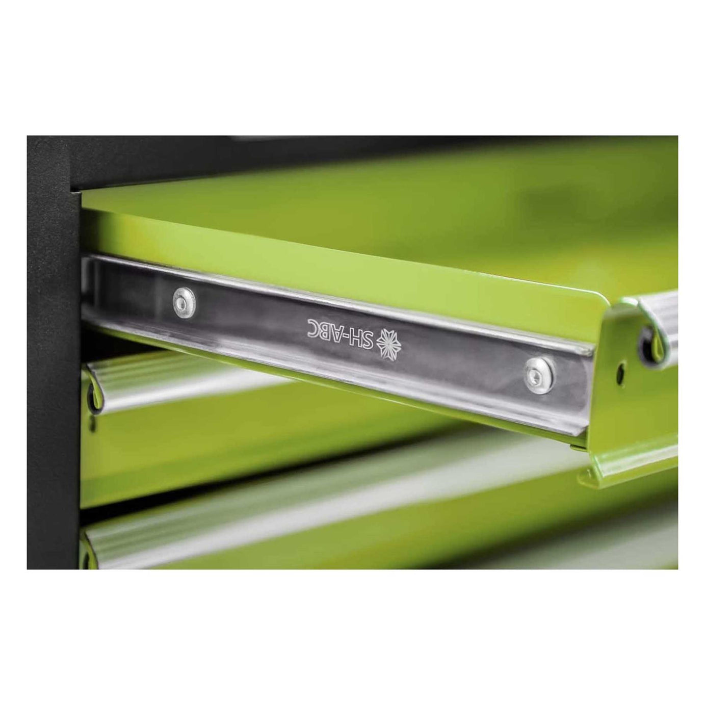 Sealey Topchest & Rollcab Combination 6 Drawer with Ball-Bearing Slides - Hi-Vis Green