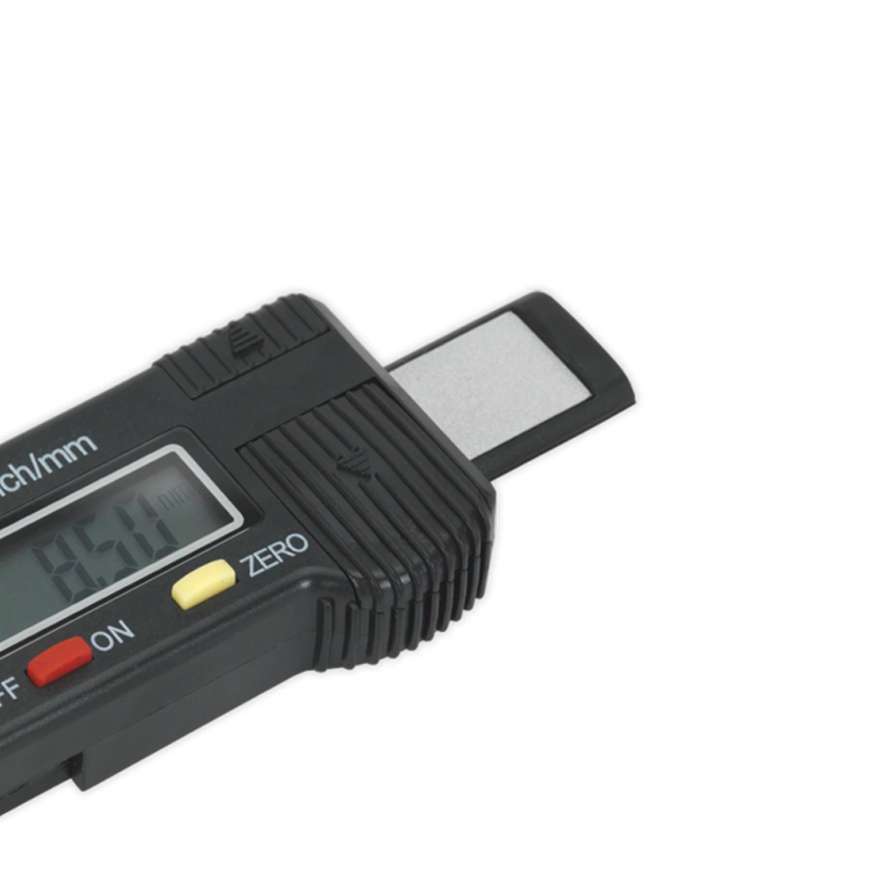 Sealey Digital Tyre Tread Depth Gauge Tough Composite Sliding Gauge
