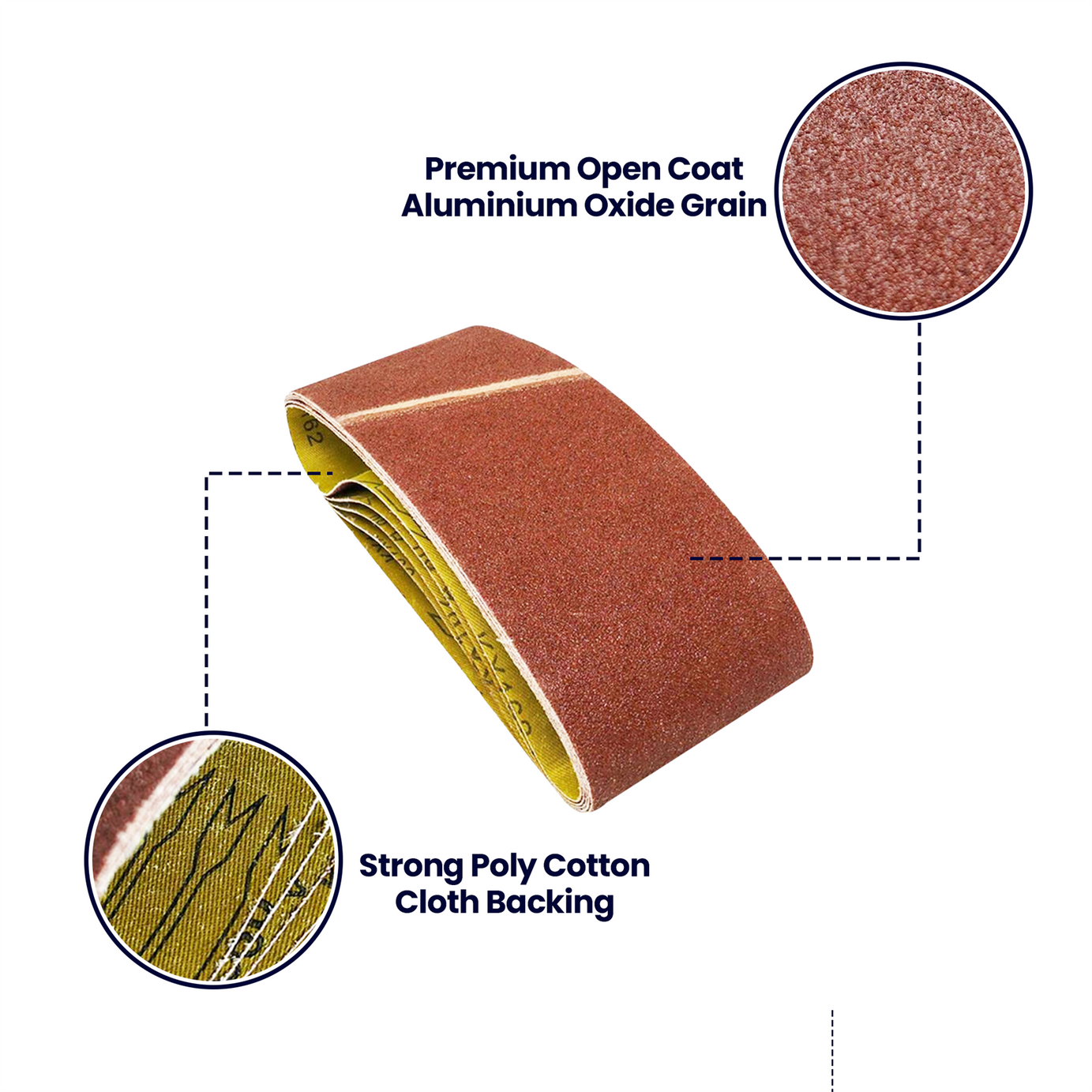 10 Pack 40 Grit 60 X 400mm Sanding Belts Sanders Very Coarse High Quality