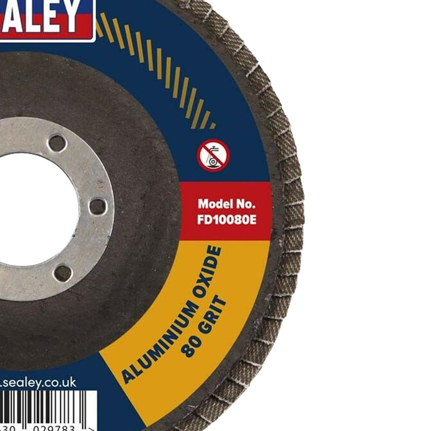 Sealey Flap Disc Aluminium Oxide 100mm 16mm Bore 80Grit