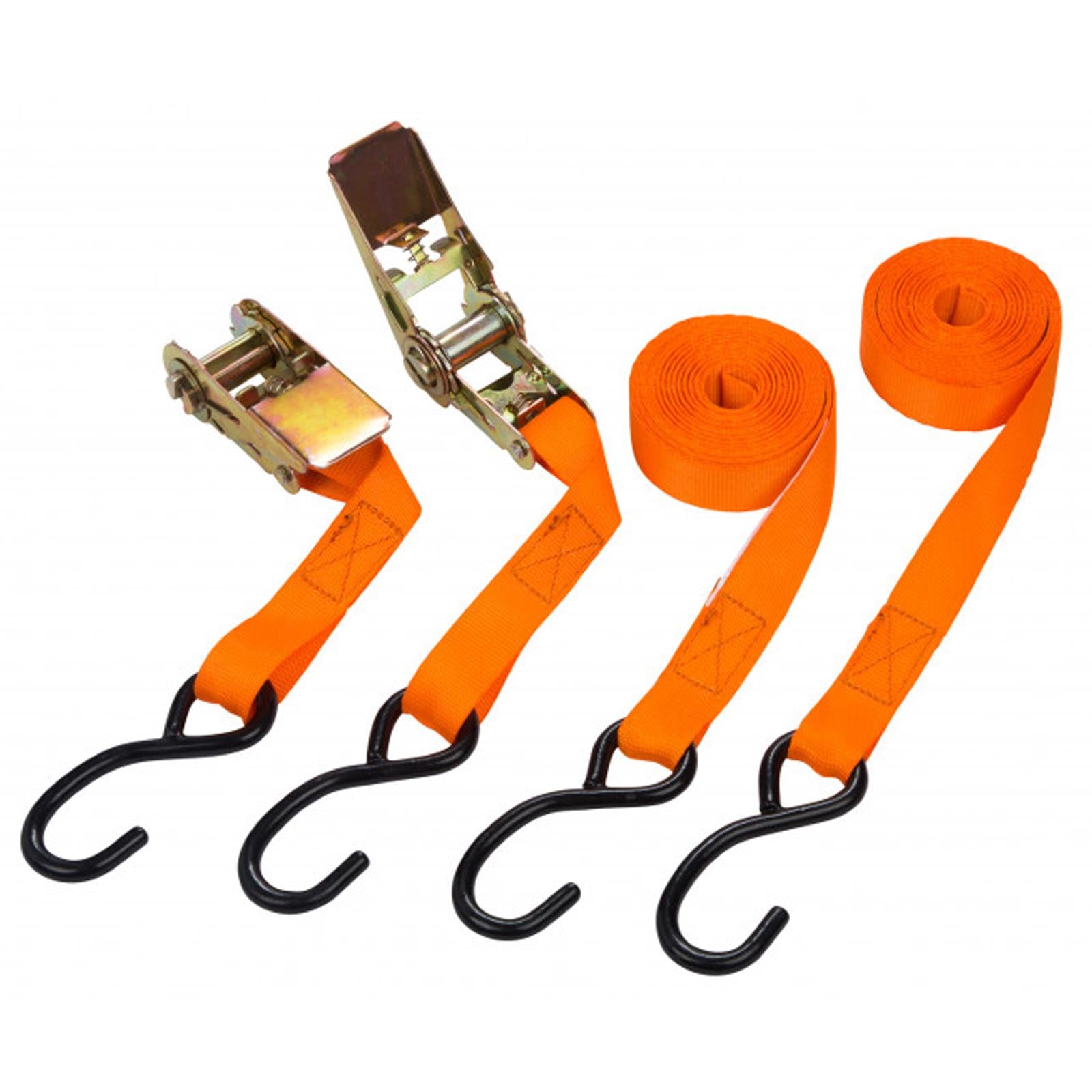 BlueSpot 2pc Cam Buckle Tie Down Strap Set Roof Rack Trailer 25mm x 4.5m/15ft