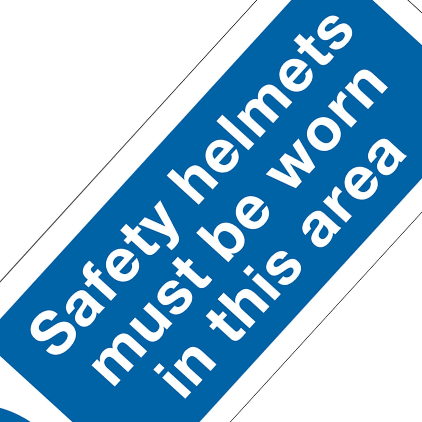 Mandatory Safety Sign - Safety Helmets Must Be Worn In This Area - Rigid Plastic