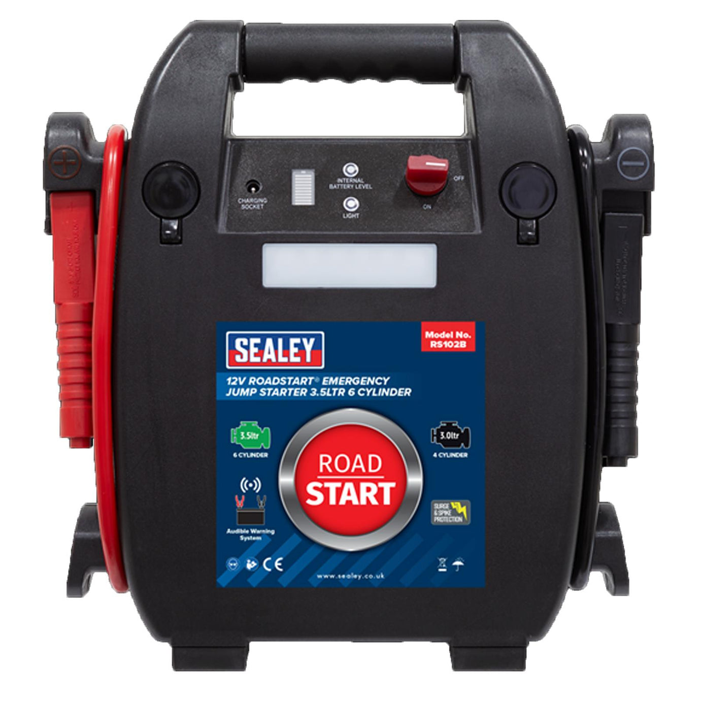 Sealey RS102B RoadStart&reg; Emergency Jump Starter 12V 3.5L 6-Cylinder