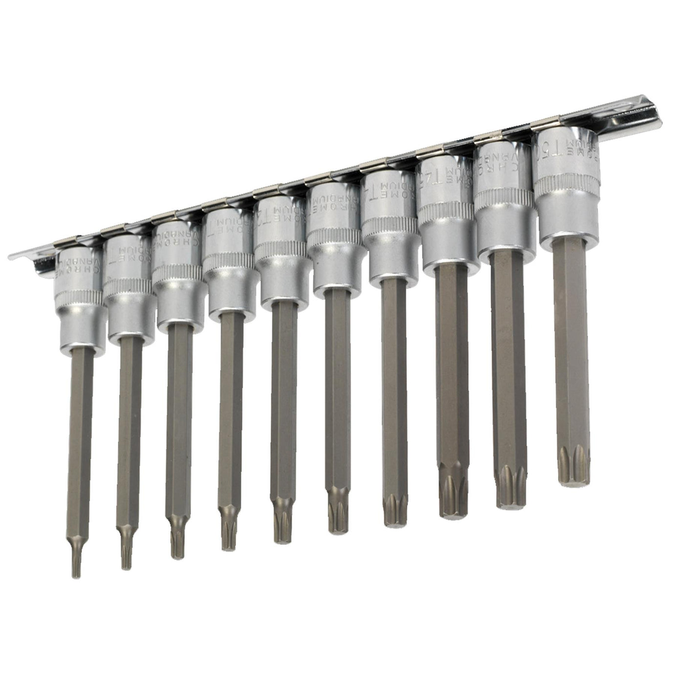 Sealey TRX-Star* Socket Bit Set 10pc 3/8"Sq Drive 100mm