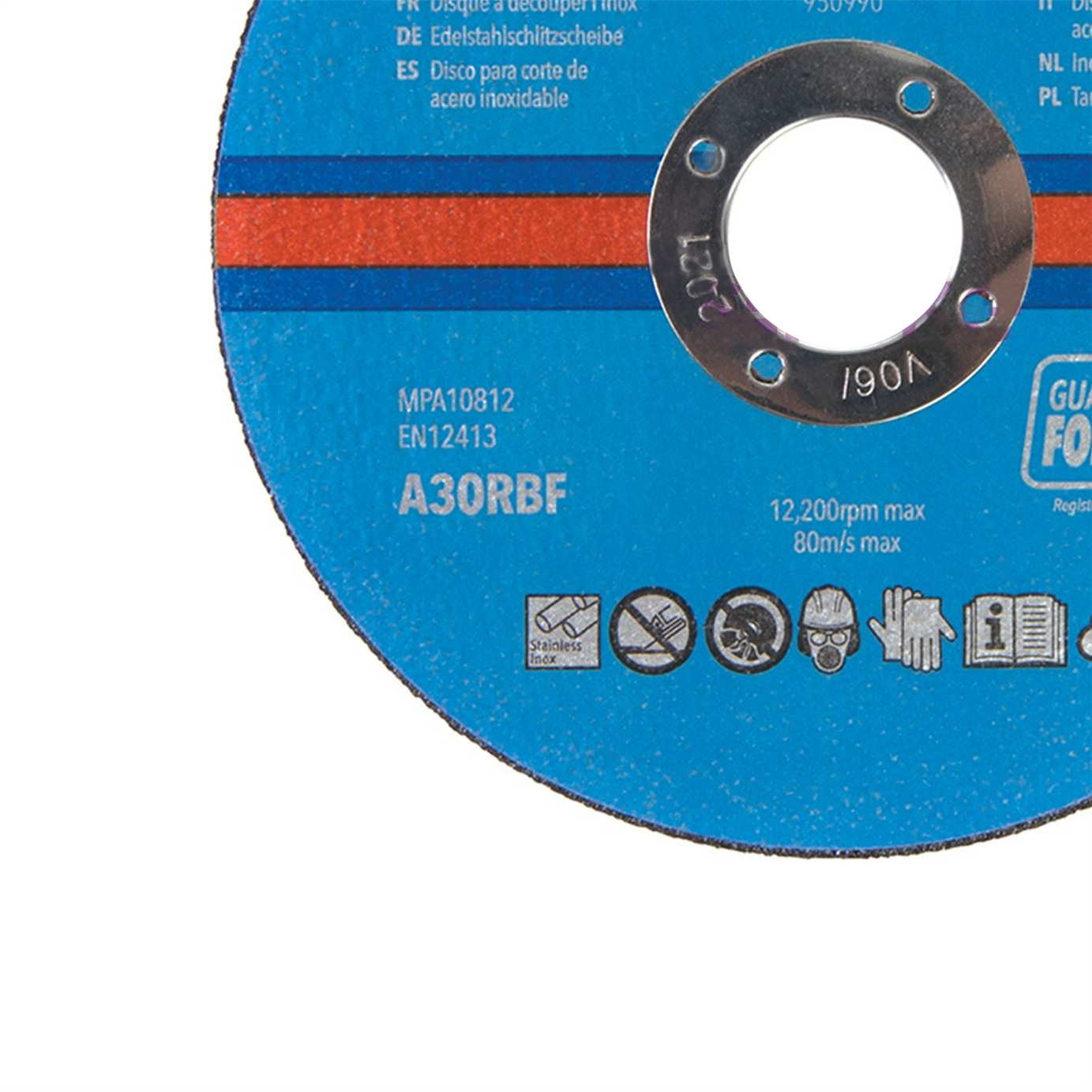 Inox Slitting Discs 10Pk For Cutting Stainless Steel 125 x 1 x 22.23mm