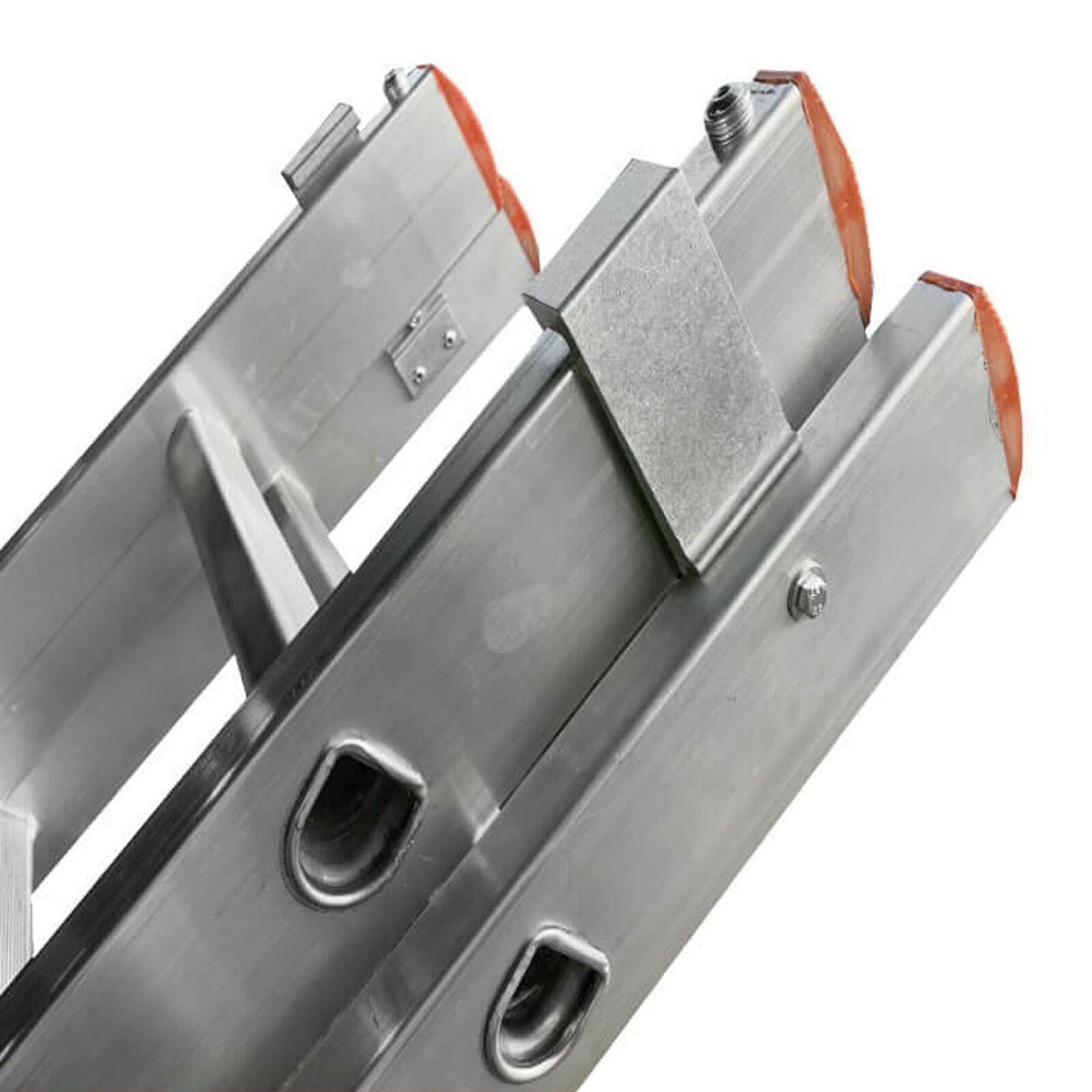 Dapetz 11 Rung Aluminium Extension Ladder 3m, Triple Section, Made In Uk