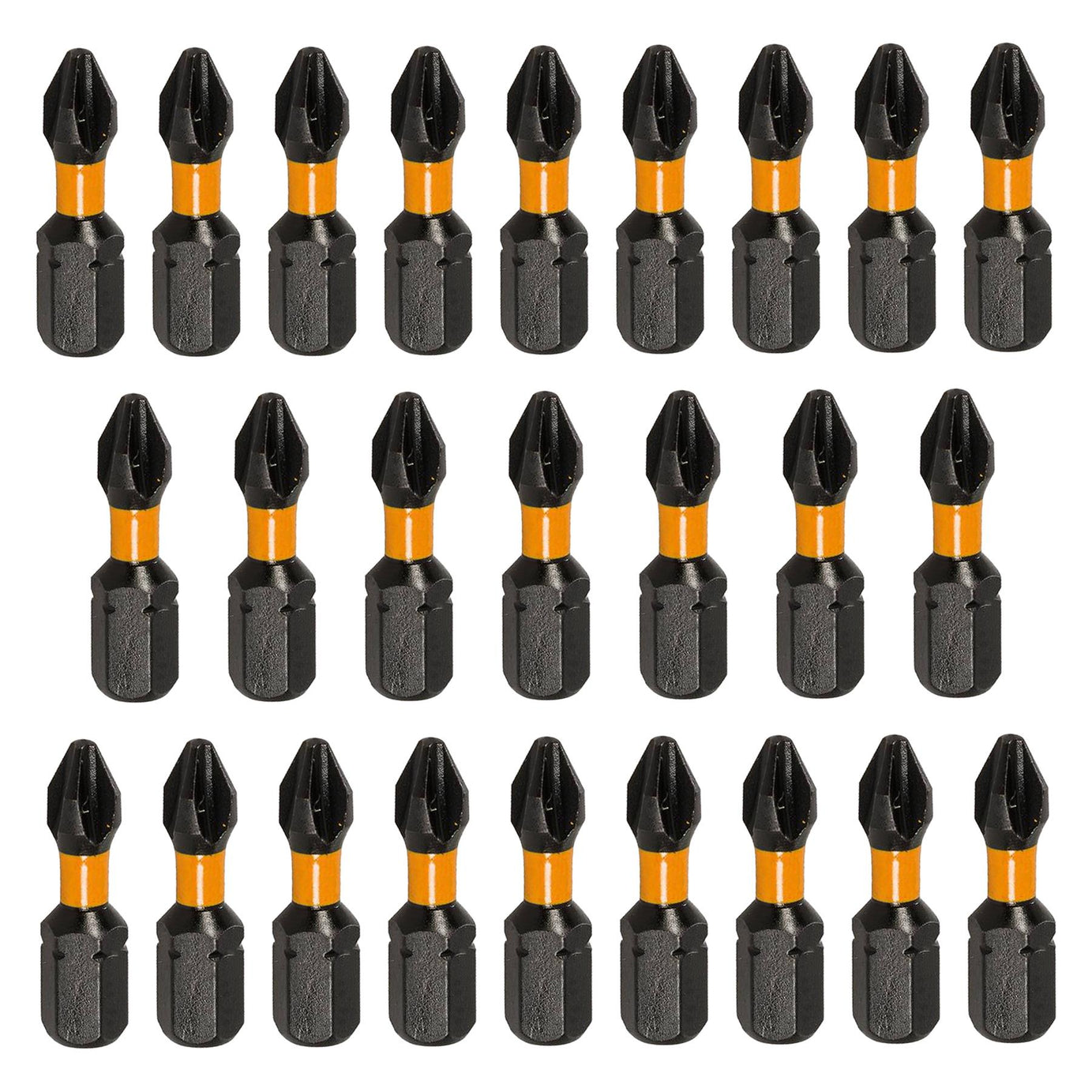 Phillips Screwdriver Impact Bit PH2 High Torque Premium S2 Steel Drills 25pk