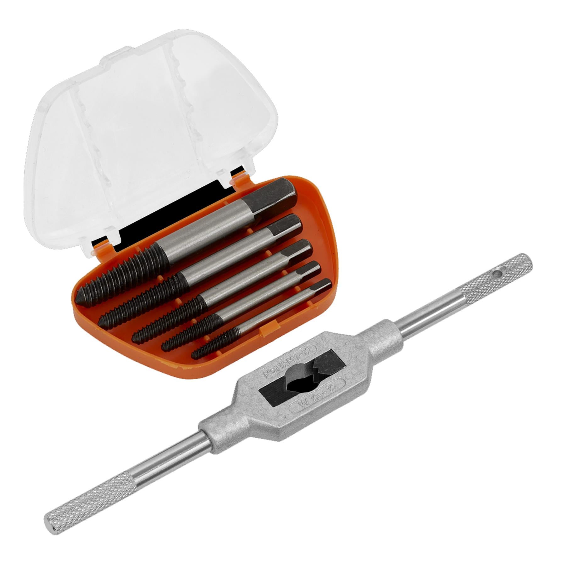 Sealey Screw Extractor Set with Wrench 6pc Helix Type