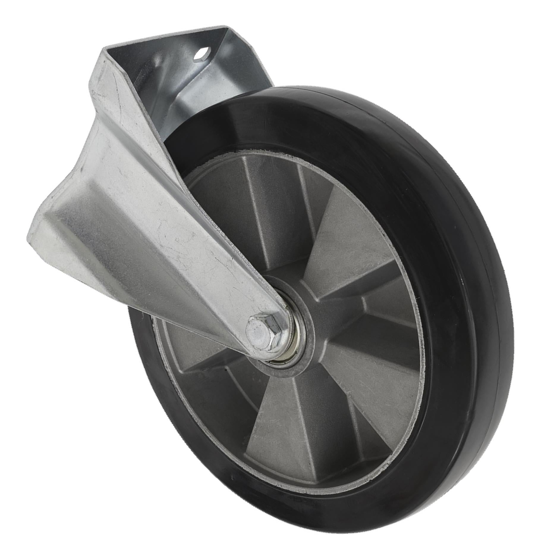 Sealey Heavy-Duty Rubber Castor Wheel Fixed Plate 152mm