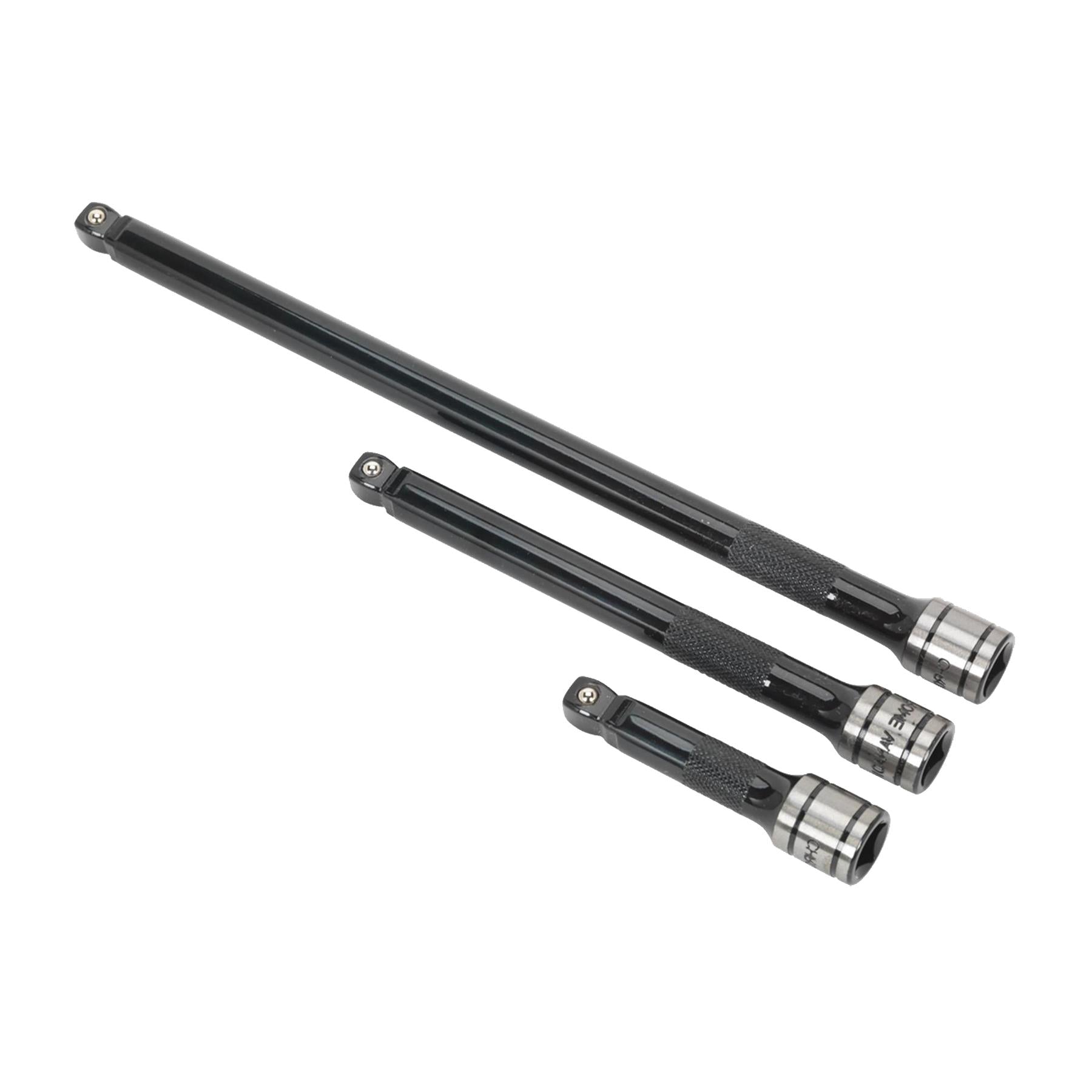 Sealey Wobble/Rigid Extension Bar Set 3pc 3/8"Sq Drive Black Series