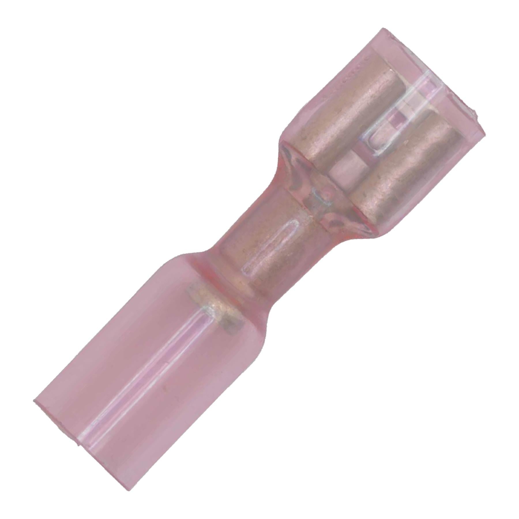 Sealey Heat Shrink Push-On Terminal 6.4mm Female Red Pack of 25