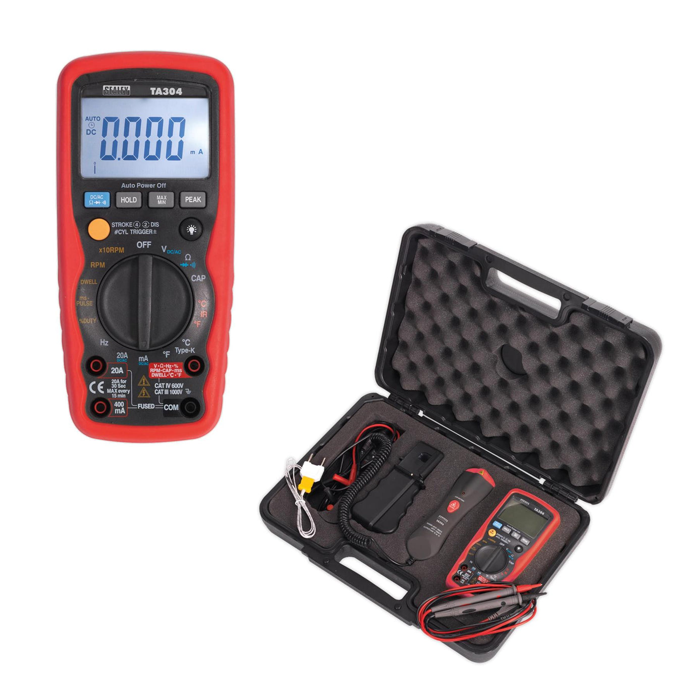 Sealey Digital Automotive Analyser 15-Function with IC/IR