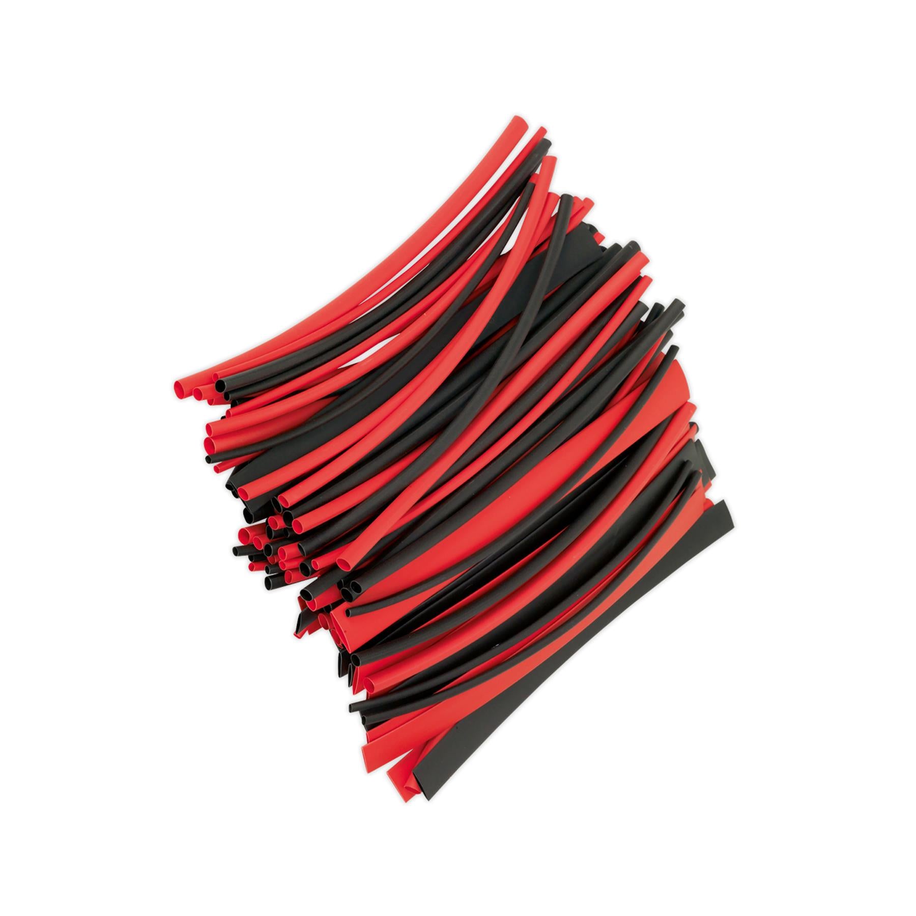 Sealey Heat Shrink Tubing Black & Red 200mm 100pc