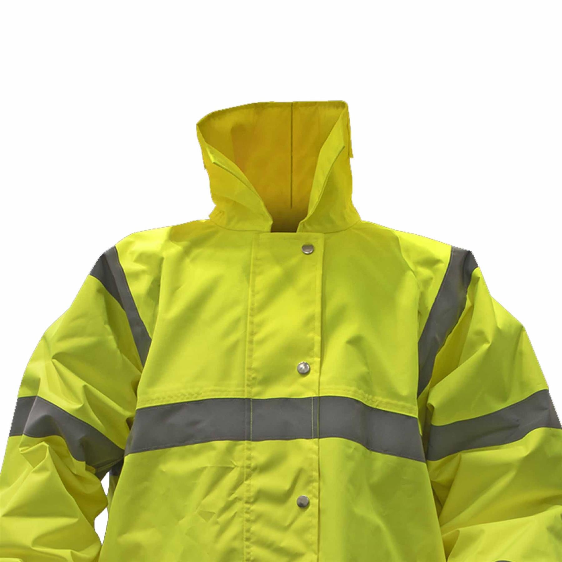 Sealey High Visibility Road Safety Jacket Motorway Yellow Waterproof XX-Large