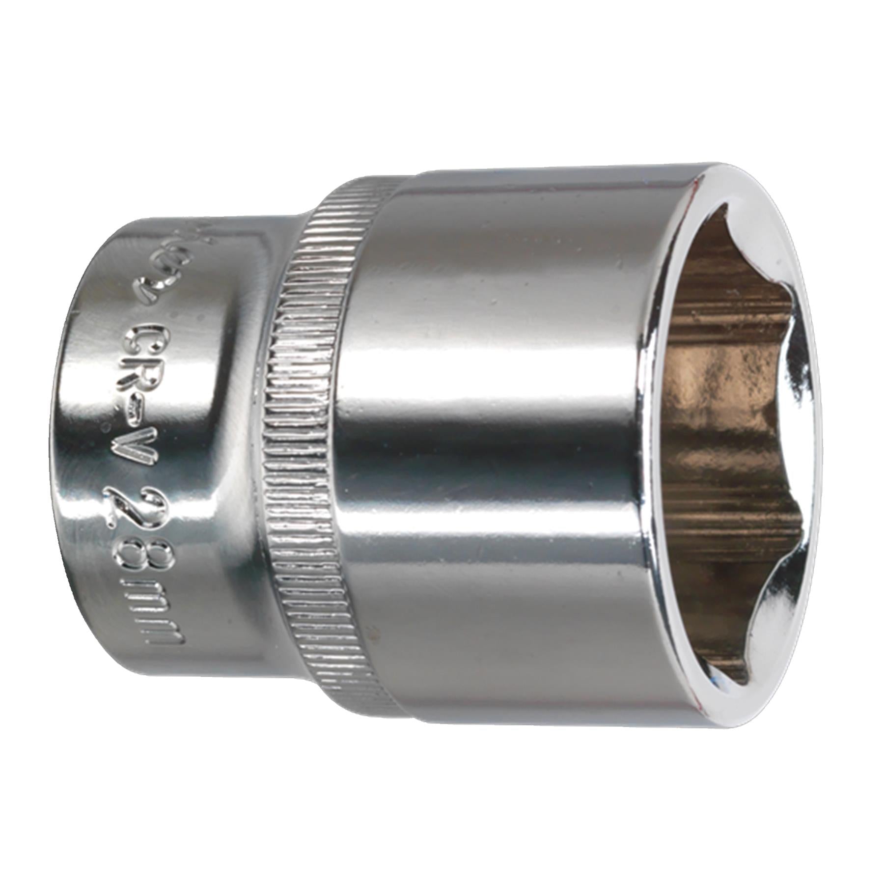 Sealey WallDrive Socket 28mm 1/2"Sq Drive Fully Polished