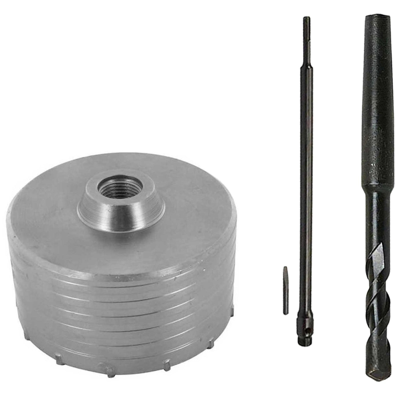 TCT Core Drill Bit 125mm Hole Saw Masonry Stone Brick SDS Plus 1250mm Shaft Pilot
