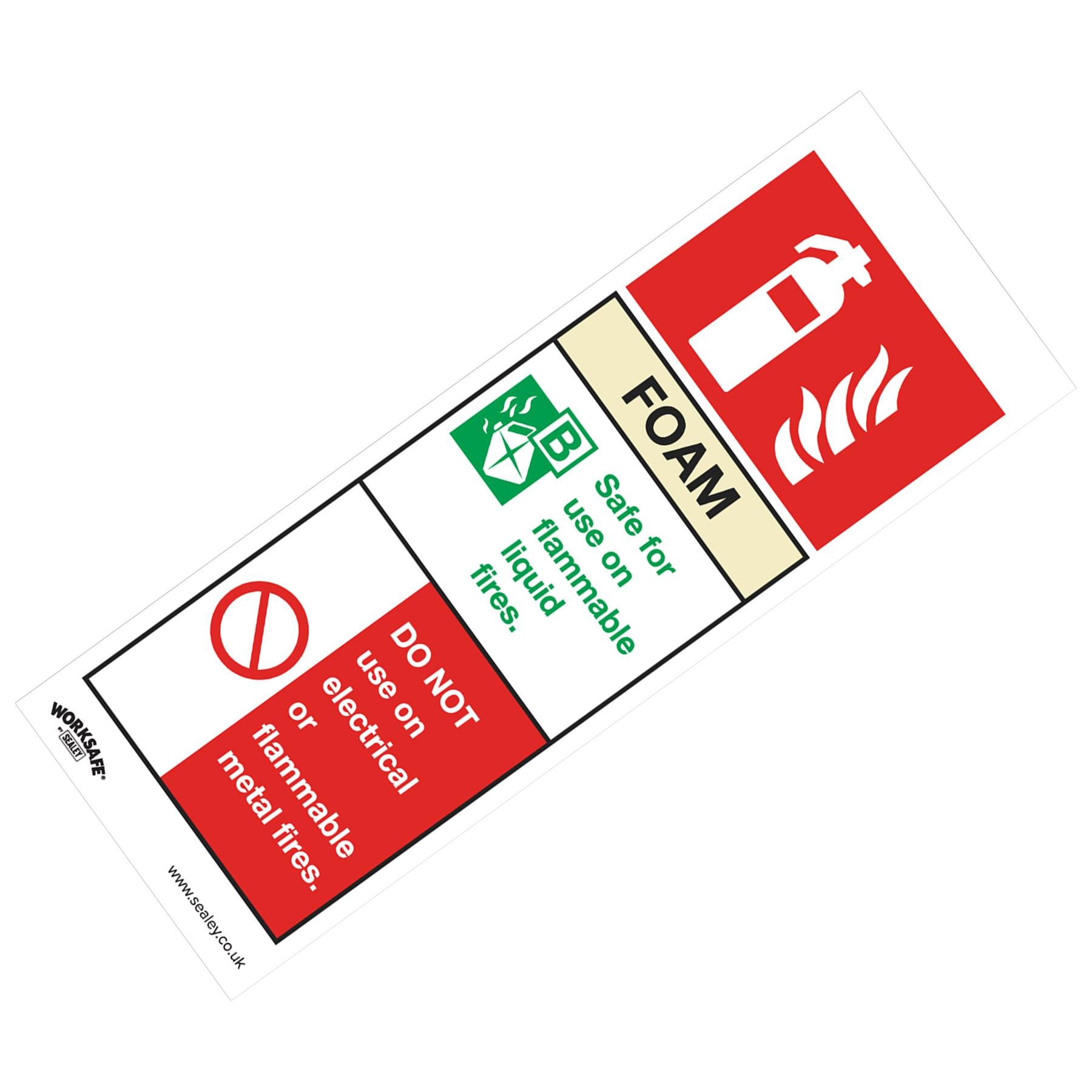 Safe Conditions Safety Sign - Foam Fire Extinguisher - Self-Adhesive Vinyl