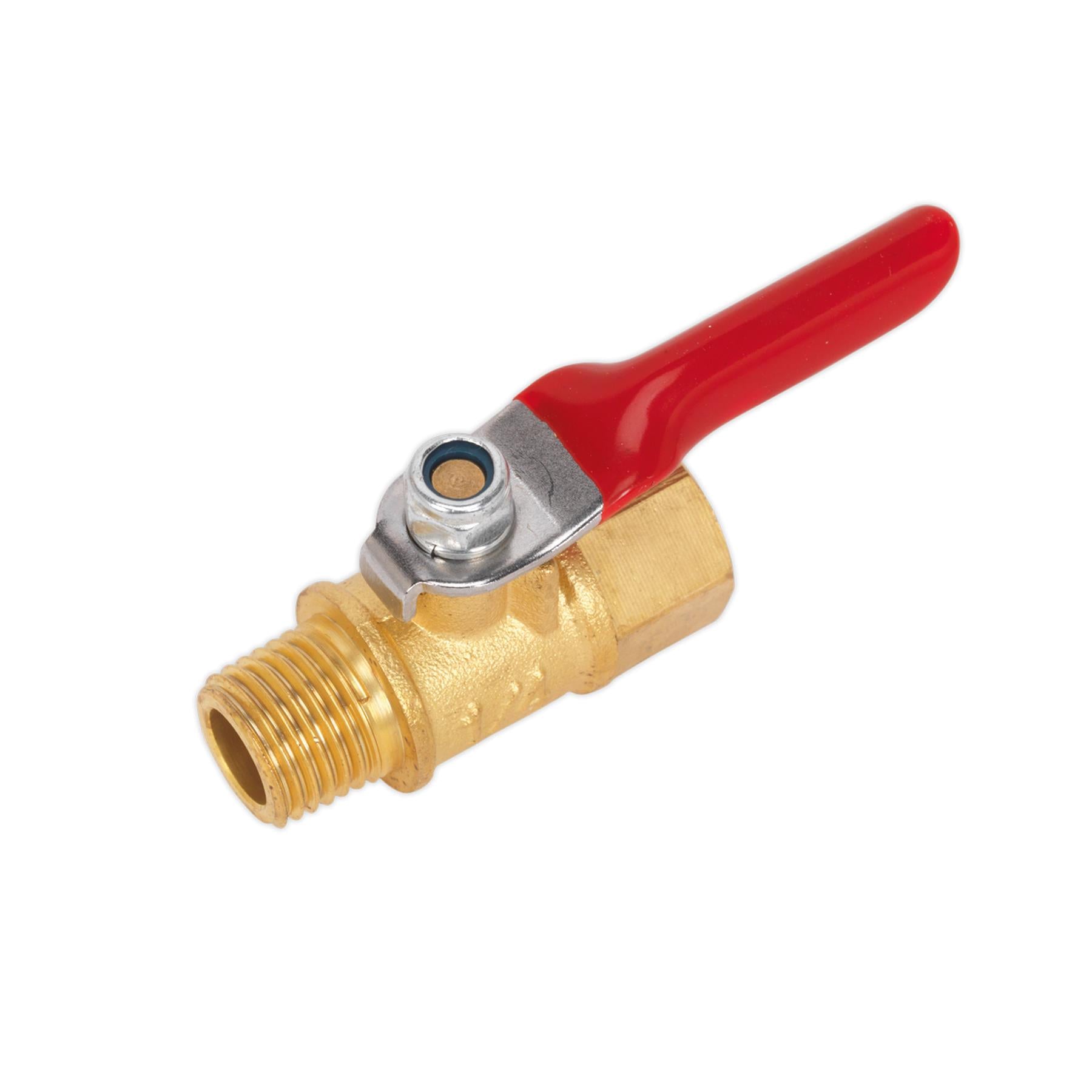 Sealey Lever Ball Valve 1/4"BSPT (M) x 1/4"BSP (F)