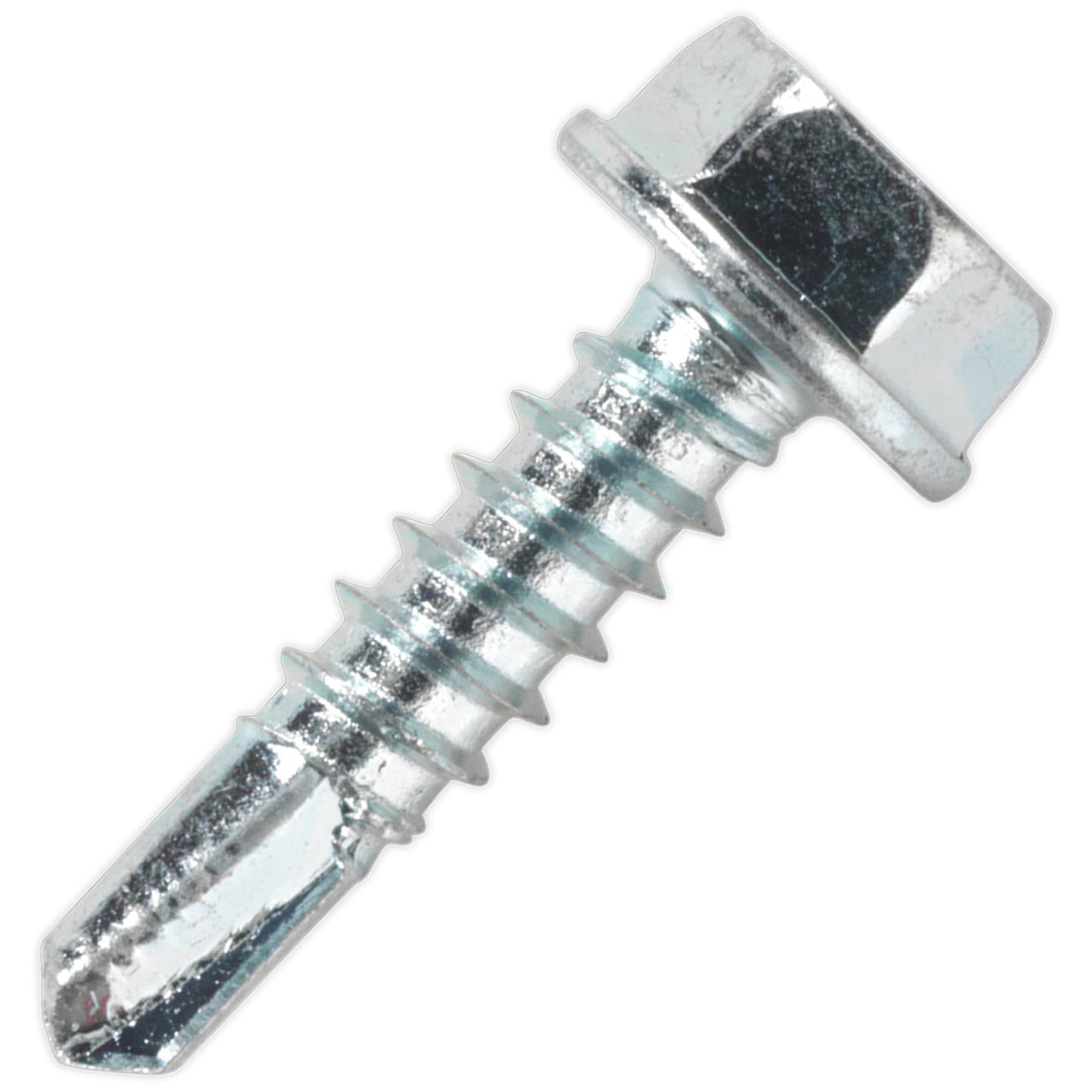 Sealey Self Drilling Screw 4.8 x 19mm Hex Head Zinc Pack of 100