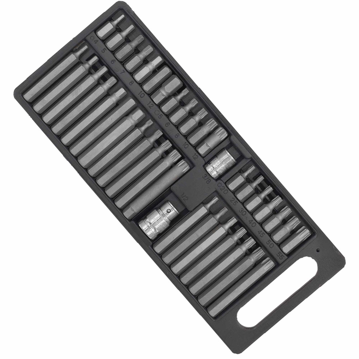 Sealey TRX-Star/Hex/Spline Bit Set 40pc 3/8" & 1/2"Sq Drive