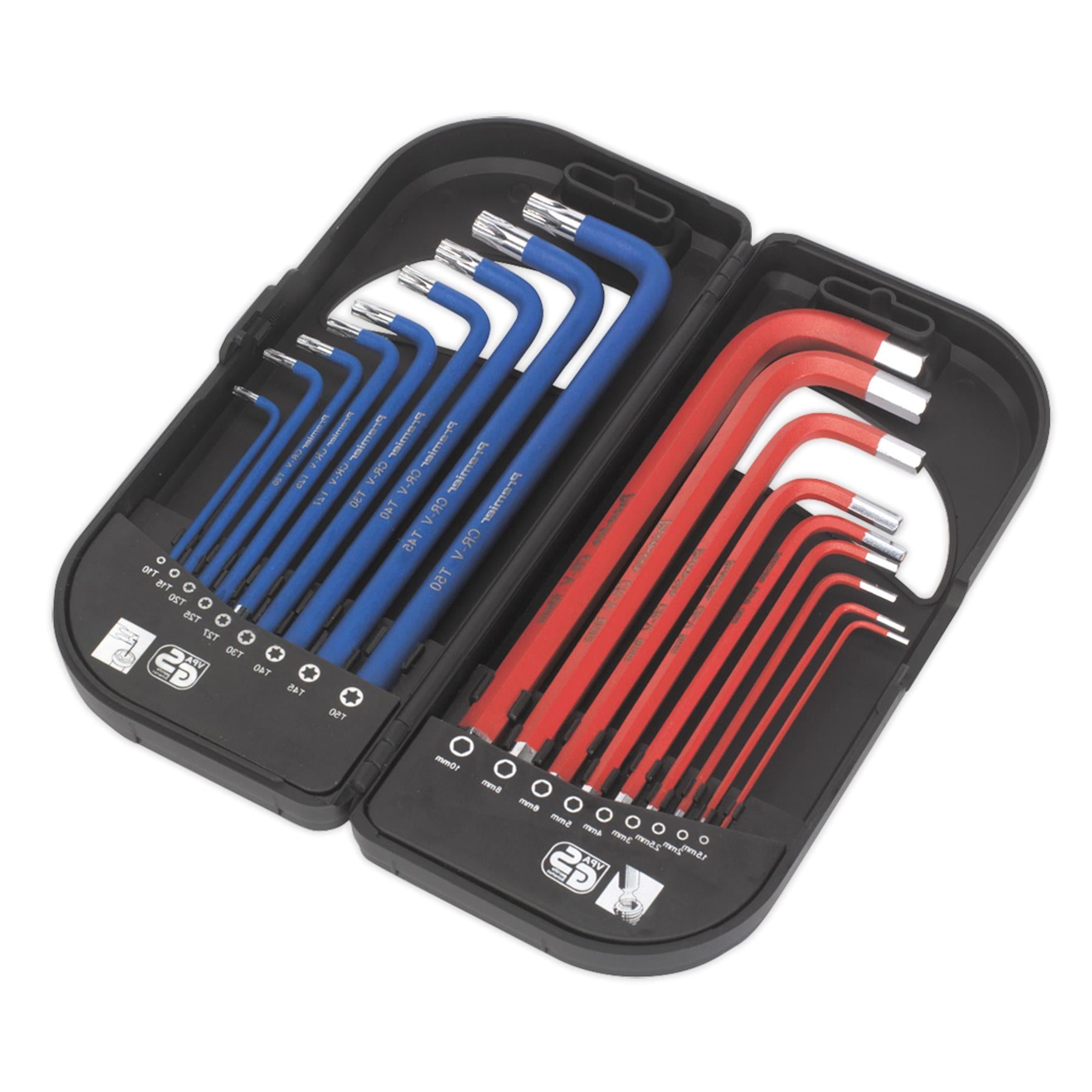 Sealey TRX-Star* & Ball-End Hex Key Set 18pc Long Anti-Slip