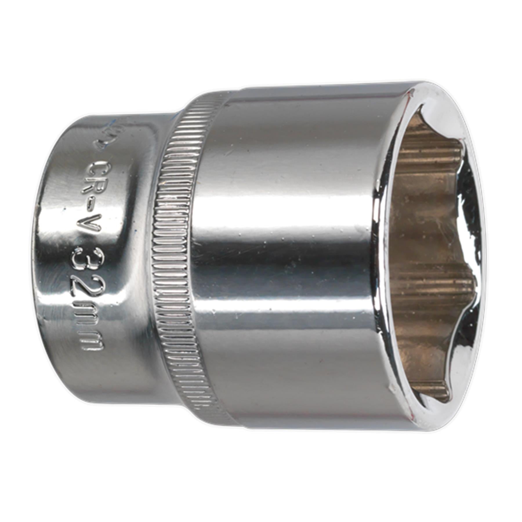Sealey WallDrive Socket 32mm 1/2"Sq Drive Fully Polished