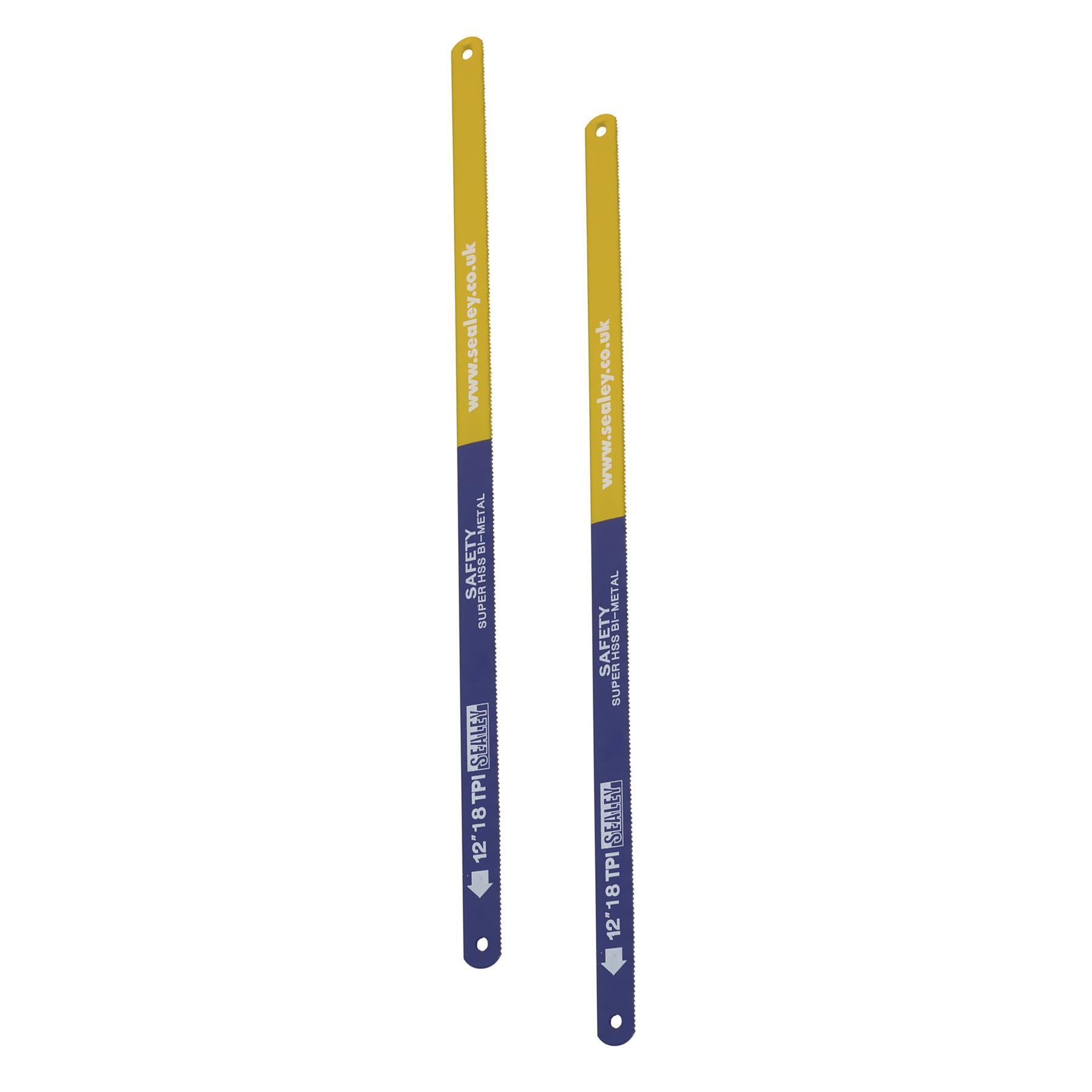 Sealey Hacksaw Blade 300mm HSS Bi-Metal 18tpi Pack of 2