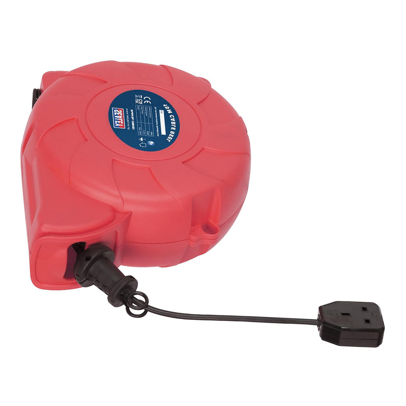 Sealey CRM151 Retractable Cable Reel System 15M 1 x 230V Socket Extension Extend