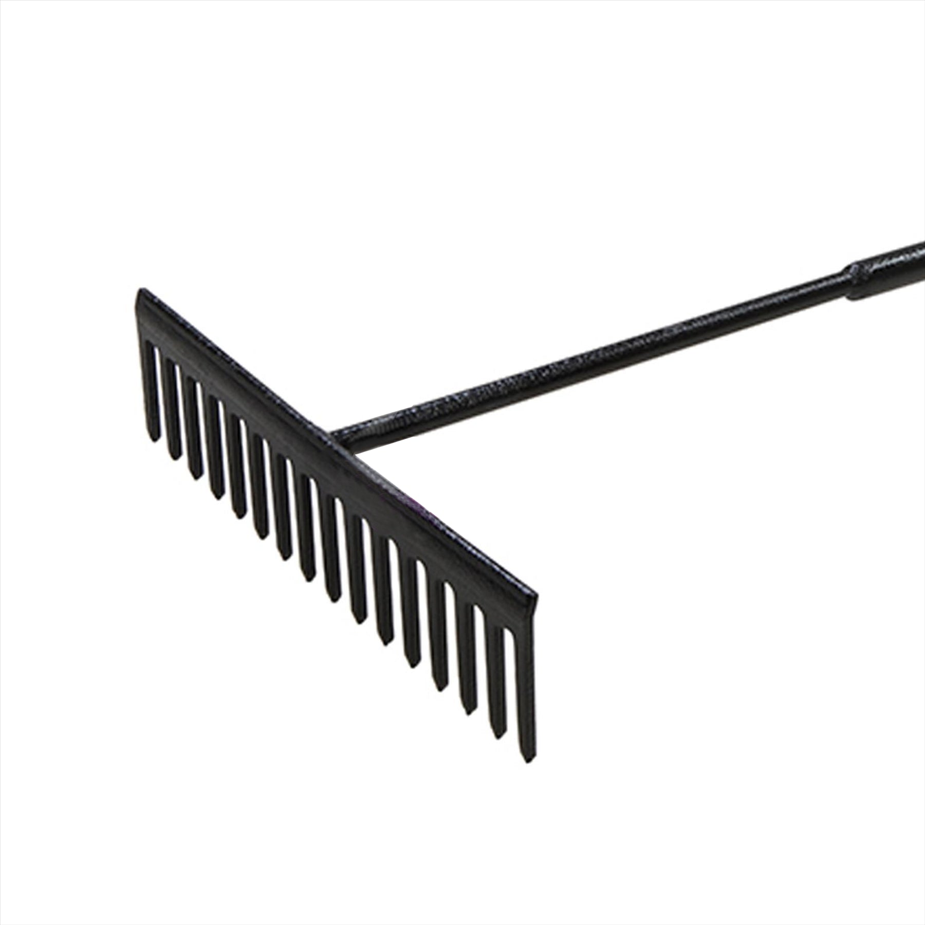 16 Tines Forged & Powder-Coated Steel Rake Tubular Steel Handle Agriculture Gardening