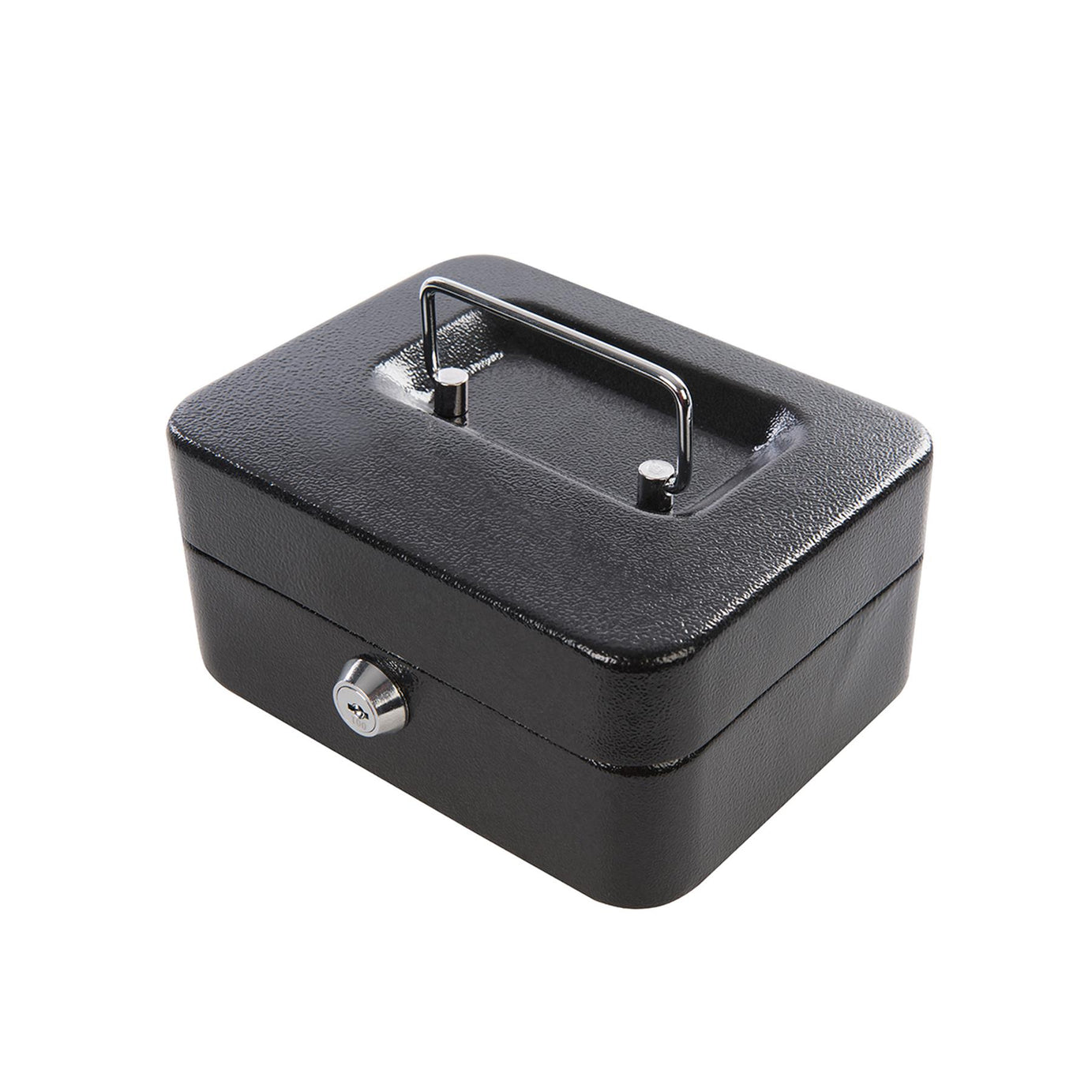 Metal Cash & Valuables Box Keyed 165 x 128 x 80mm Powder Coated Finish