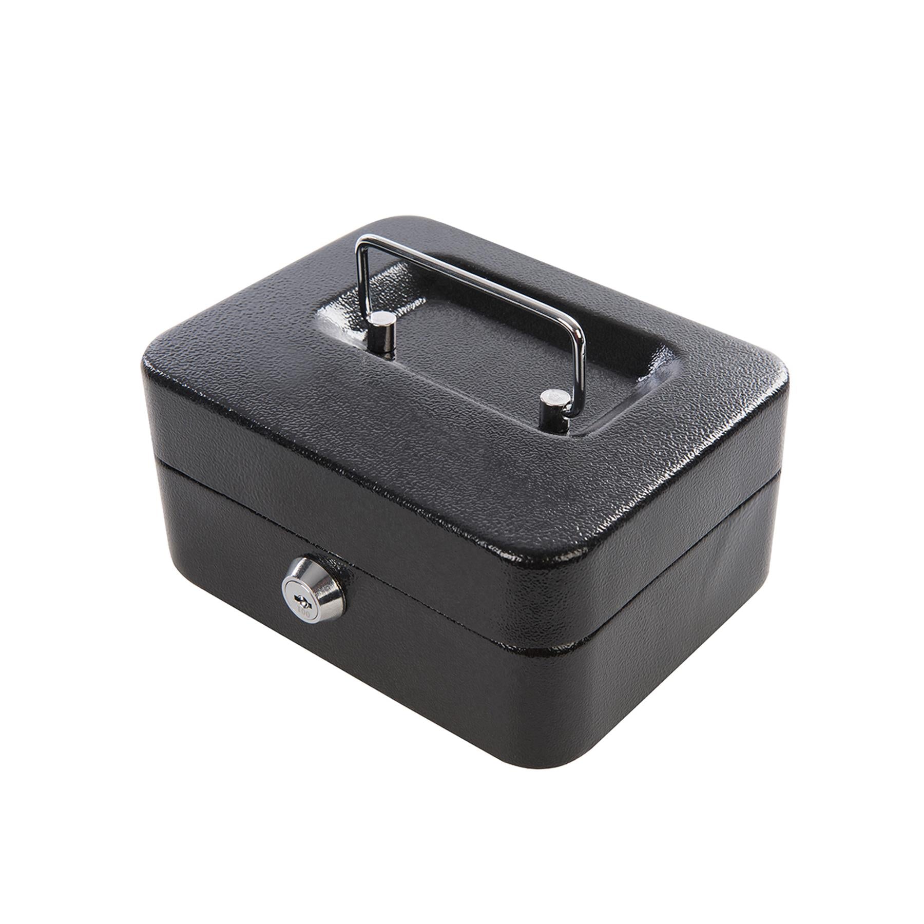 Metal Cash & Valuables Box Keyed 165 x 128 x 80mm Powder Coated Finish