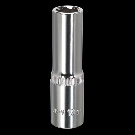 Sealey WallDrive� Socket 13mm Deep 1/2"Sq Drive Fully Polished