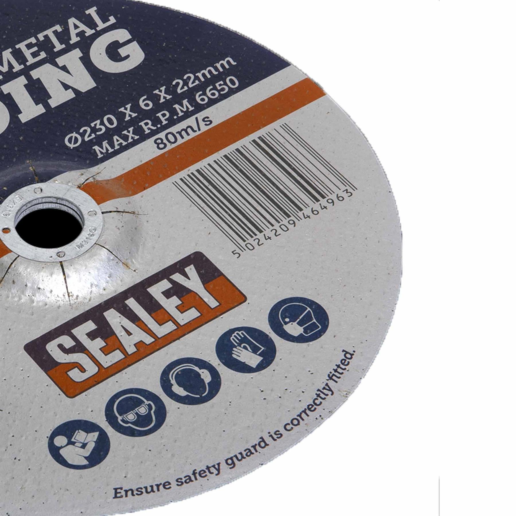 Sealey Grinding Disc 230 x 6mm 22mm Bore