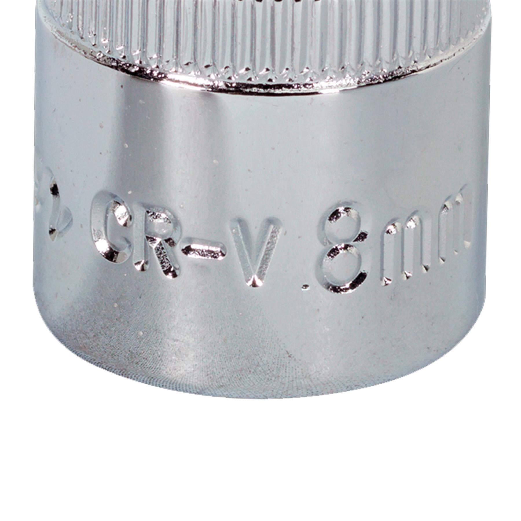 Sealey WallDrive Socket 8mm 1/2"Sq Drive Fully Polished