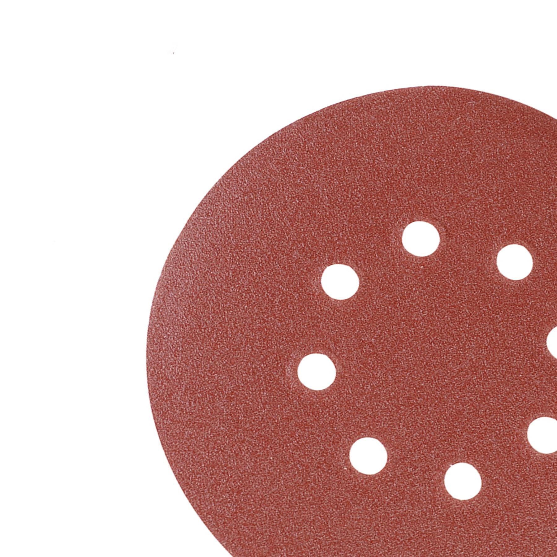 Punched Sanding Discs 150mm 10Pk Grit 120 Hook & Loop Aluminium Oxide New