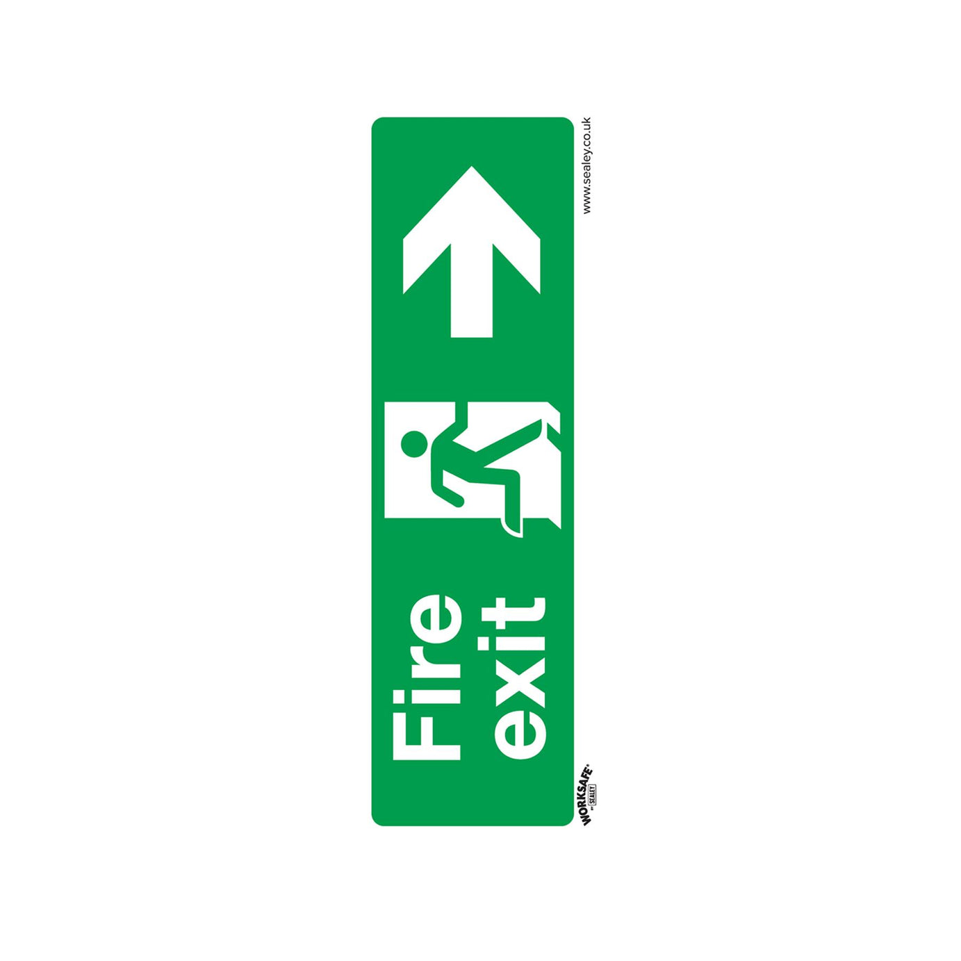 Sealey Safety Sign - Fire Exit (Right) - Self-Adh. Vinyl - Pk of 10