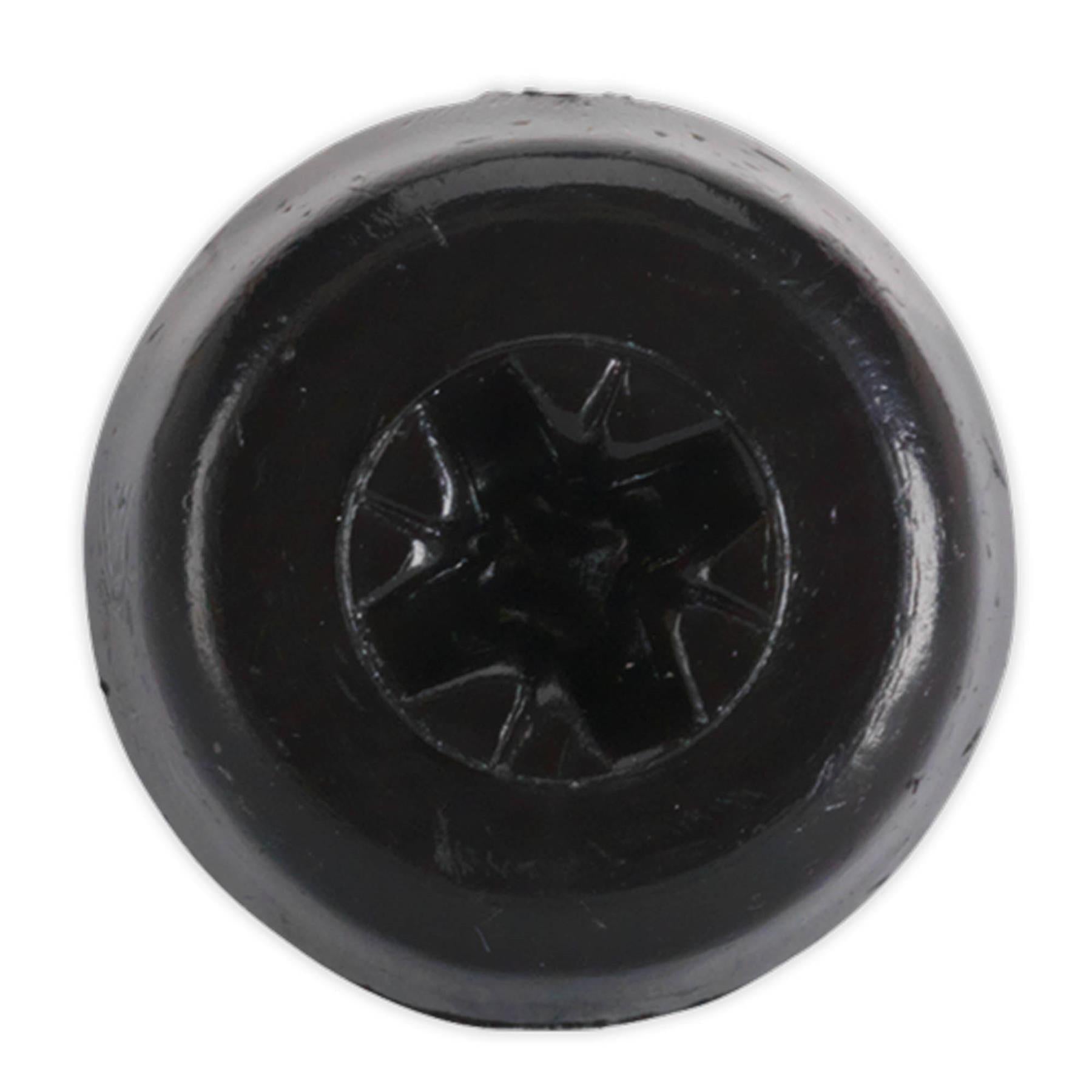 Sealey Numberplate Screw Plastic Head 4.8 x 18mm Black Pack of 50