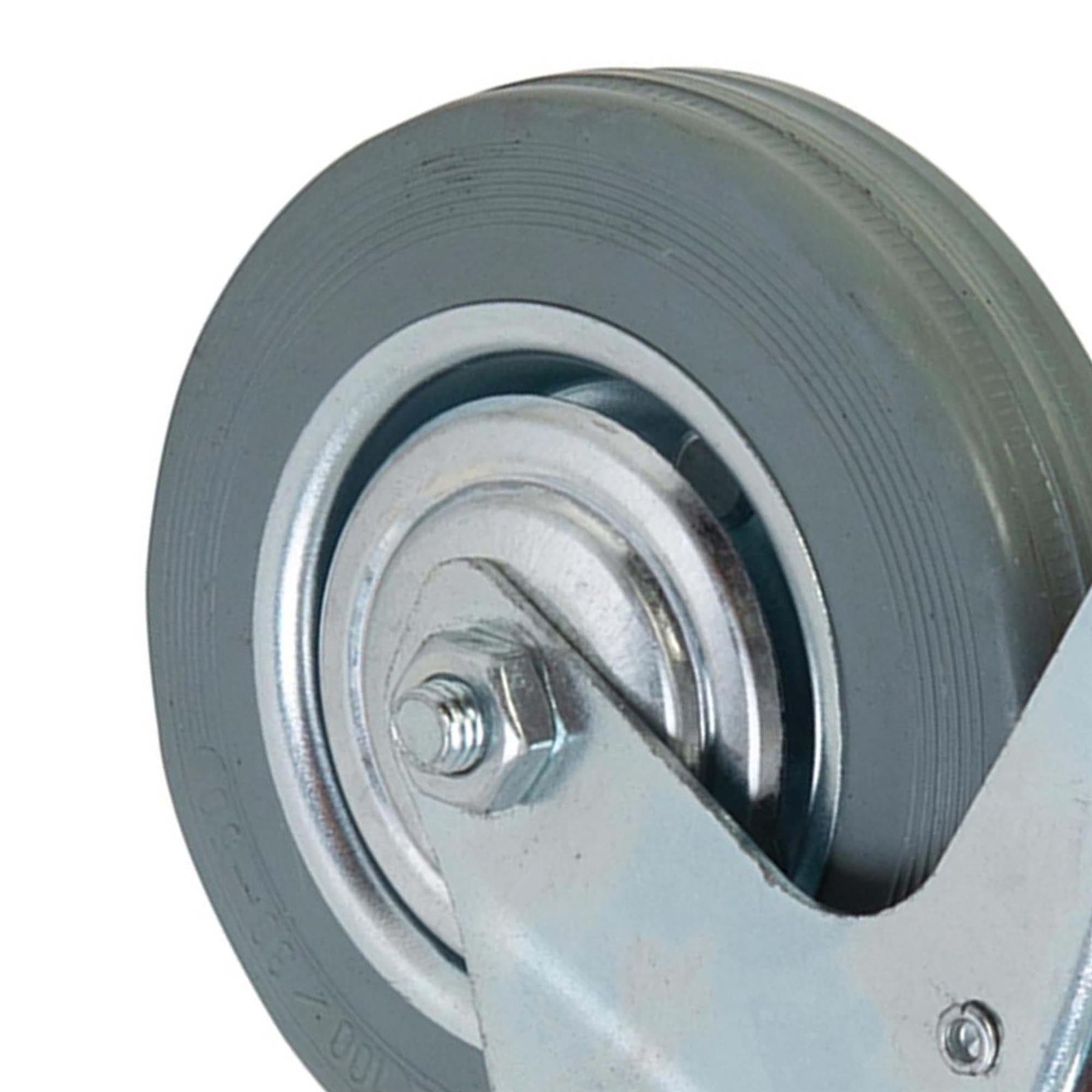 Heavy Duty Swivel Rubber Castor Caster Wheels Cart Wheel 100mm