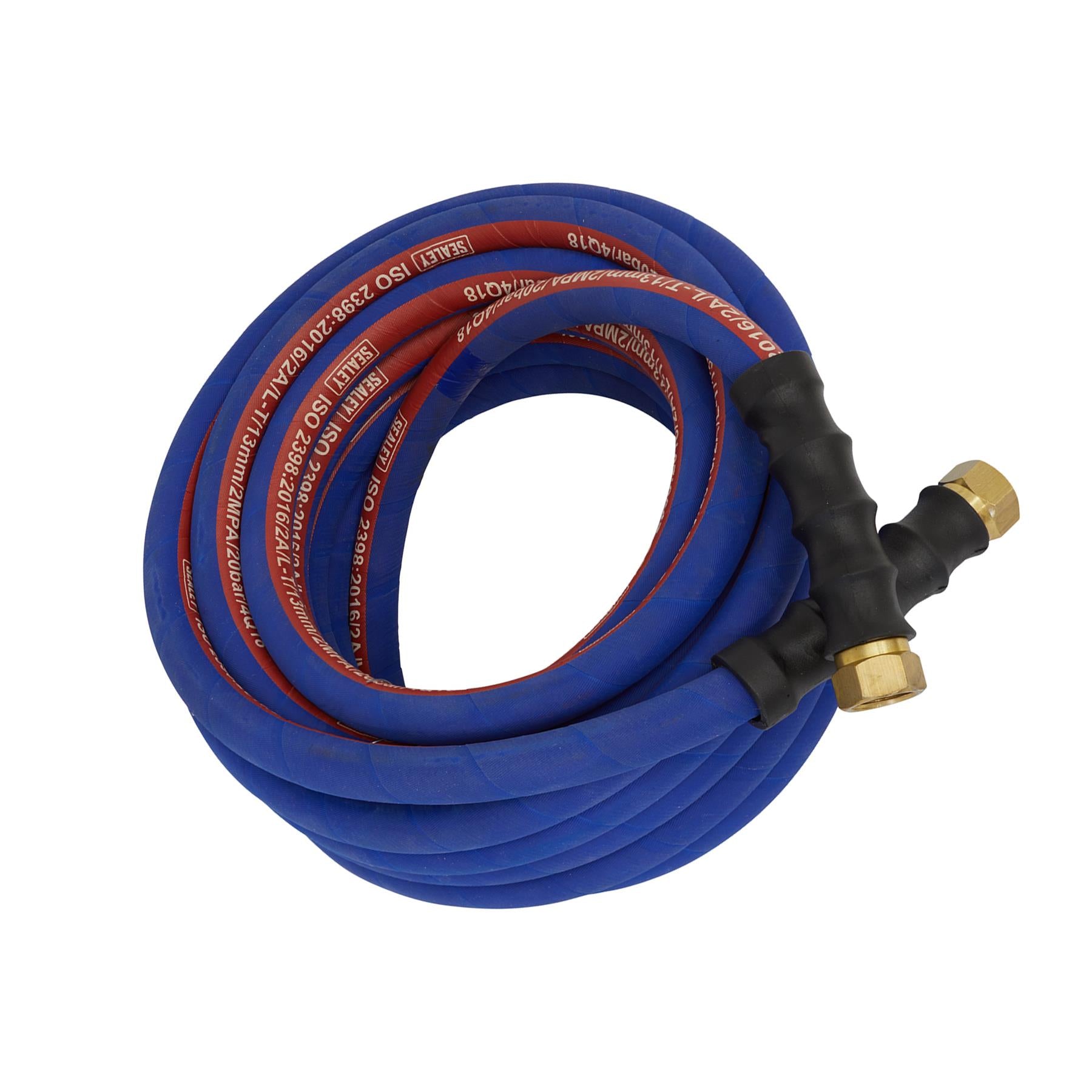 Sealey Air Compressor Hose 10m x Ø13mm with 1/2"BSP Unions Extra-Heavy-Duty
