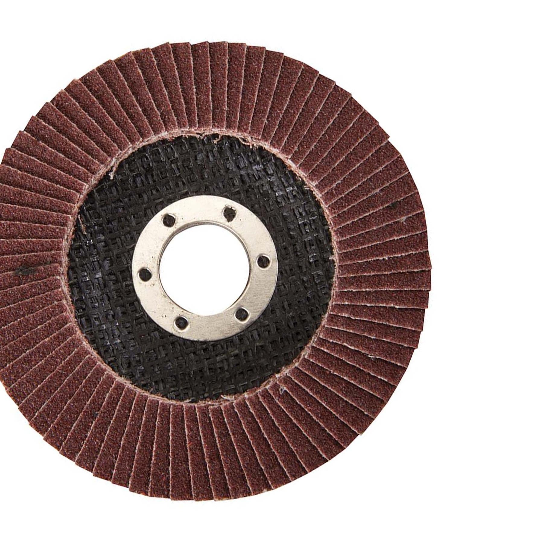 Aluminium Oxide Flap Disc Use On Steel Cast Iron Alloys And Wood 115mm 80 Grit
