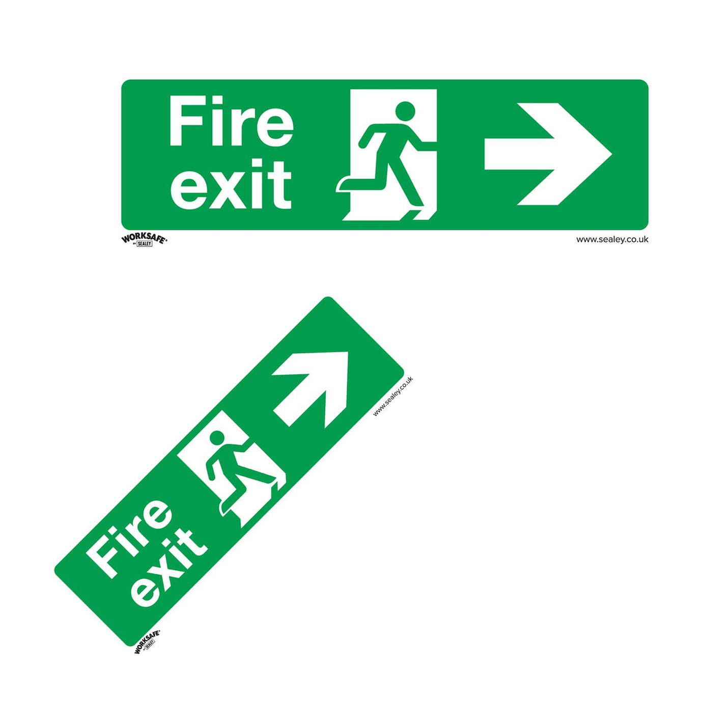 Safe Conditions Safety Sign - Fire Exit (Right) - Rigid Plastic